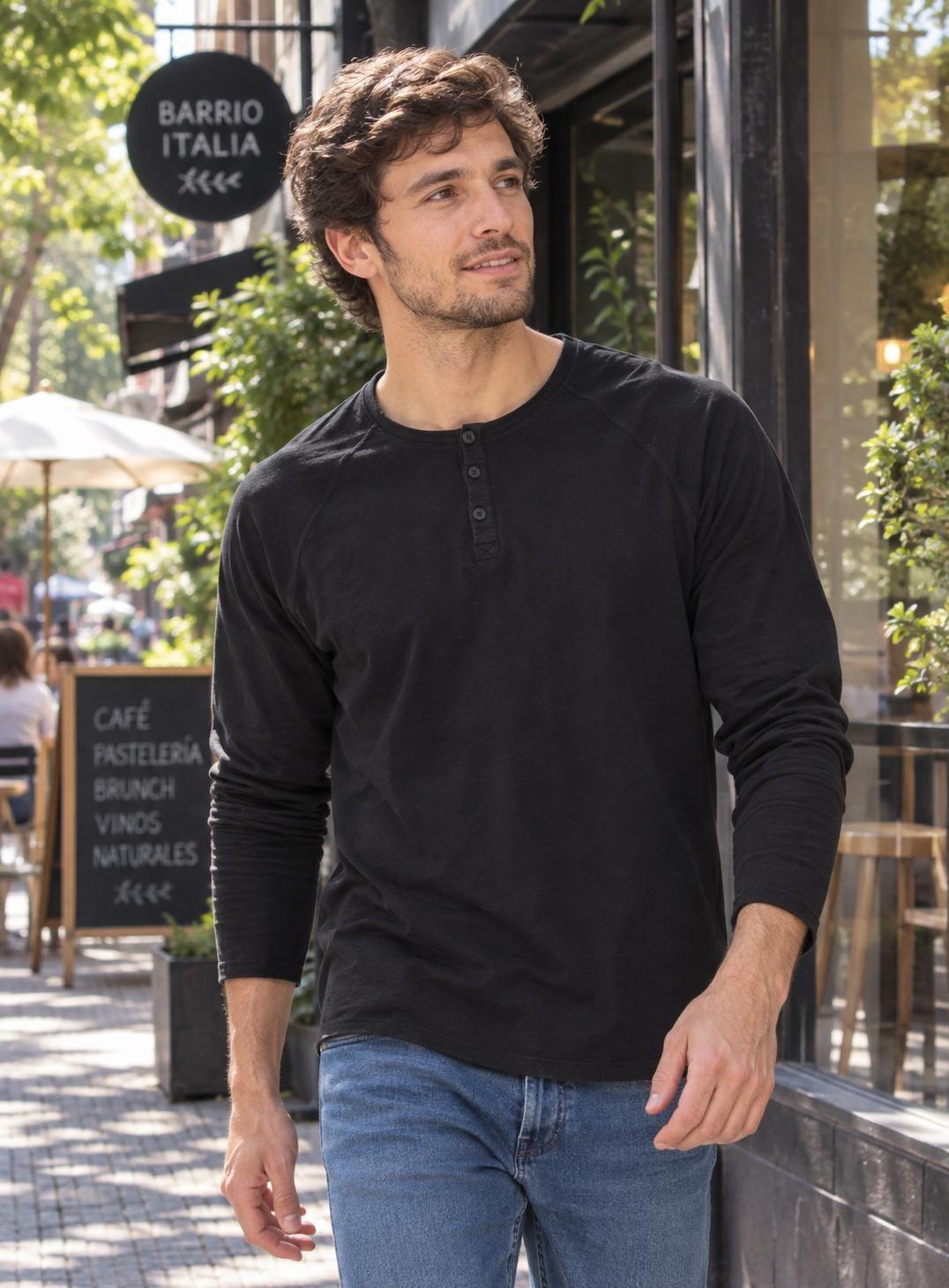 Polera Hombre manga Larga Algodón Panama Jack - H935-0