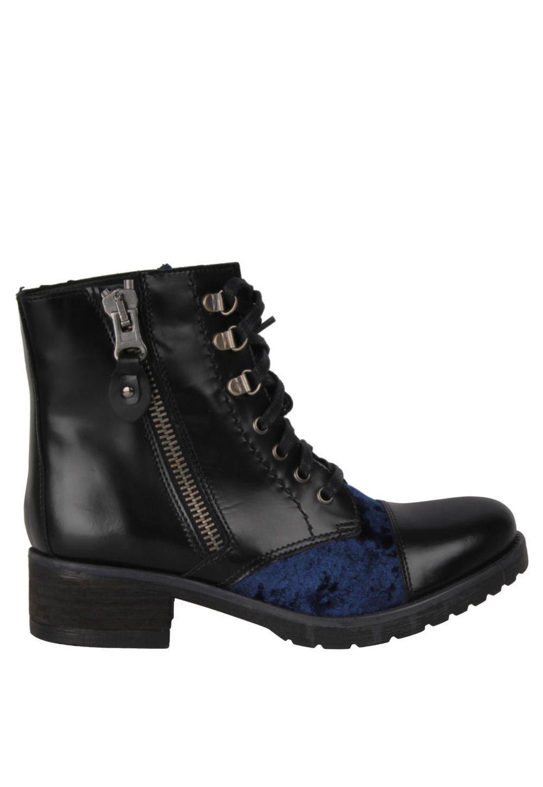 Botin Zappa Mujer Negro - X434-1