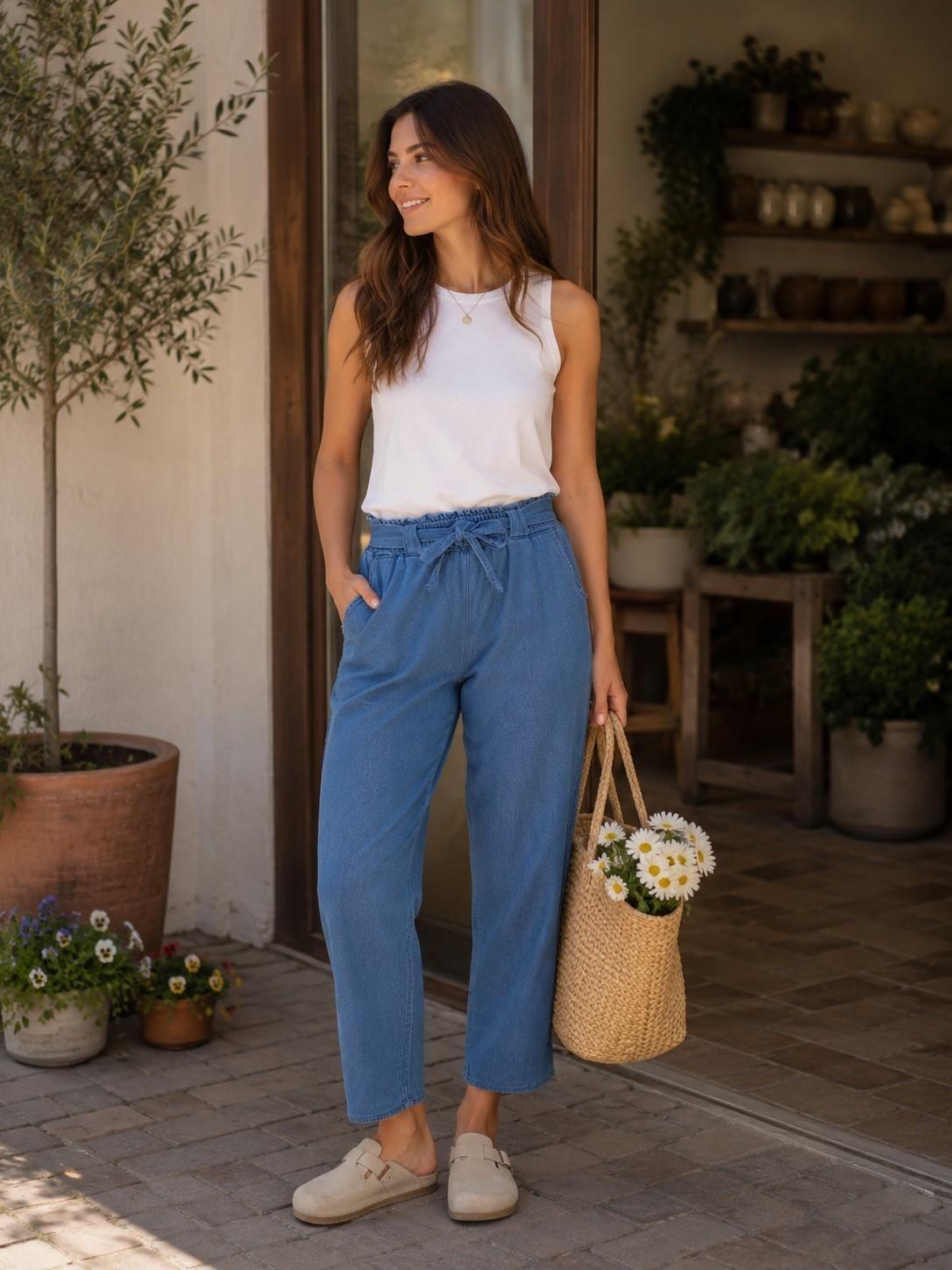 Pantalón Mujer Palazzo Tipo Jeans Casual Panama Jack - K848-0