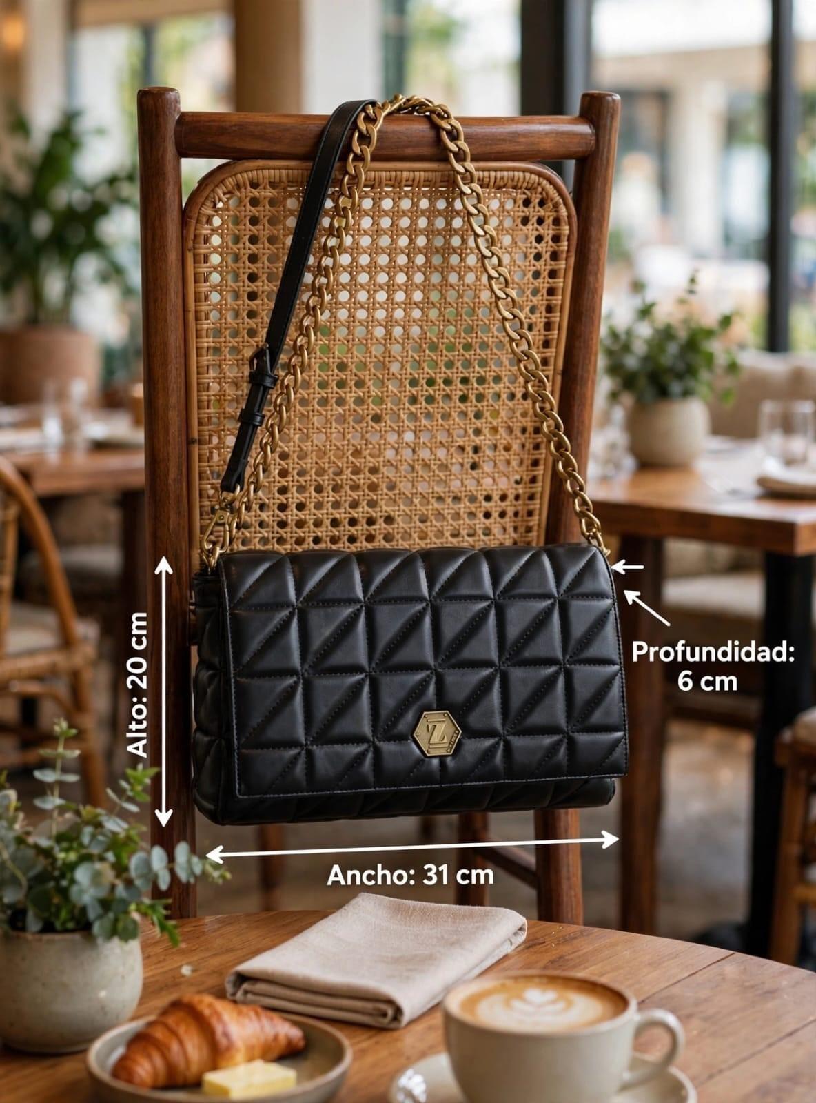 Cartera Bandolera Quilt y cadena Zappa - ZAM103X-1
