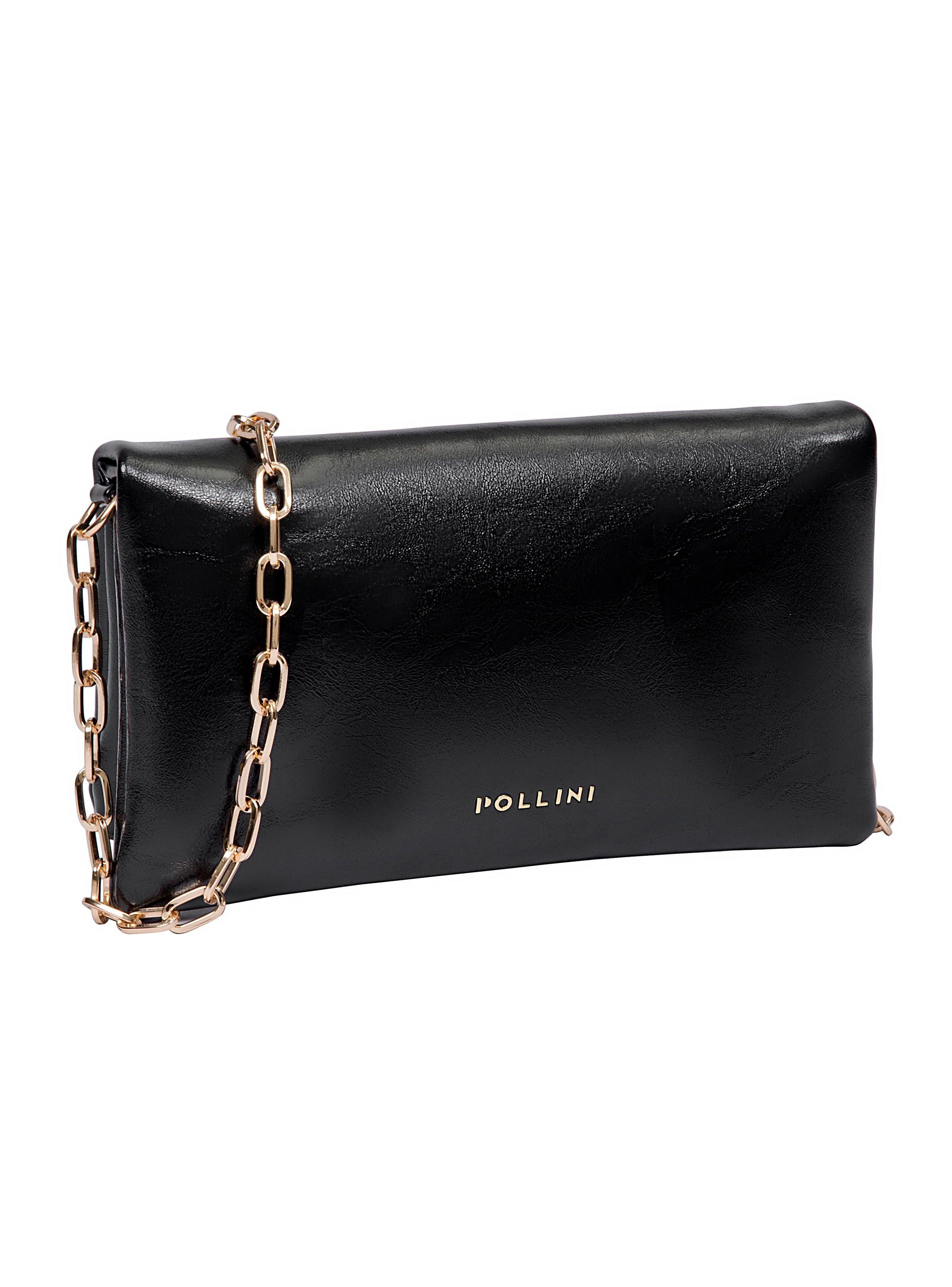 Cartera Fiesta efecto metalizado y Cadena Pollini - POM088X-3