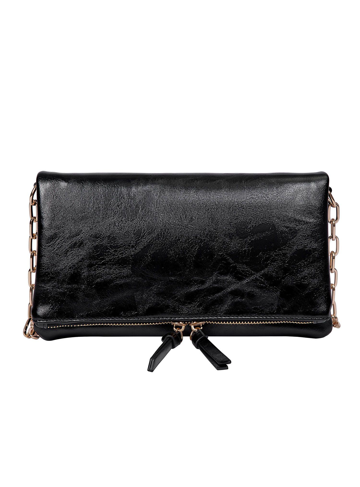 Cartera Fiesta efecto metalizado y Cadena Pollini - POM088X-5