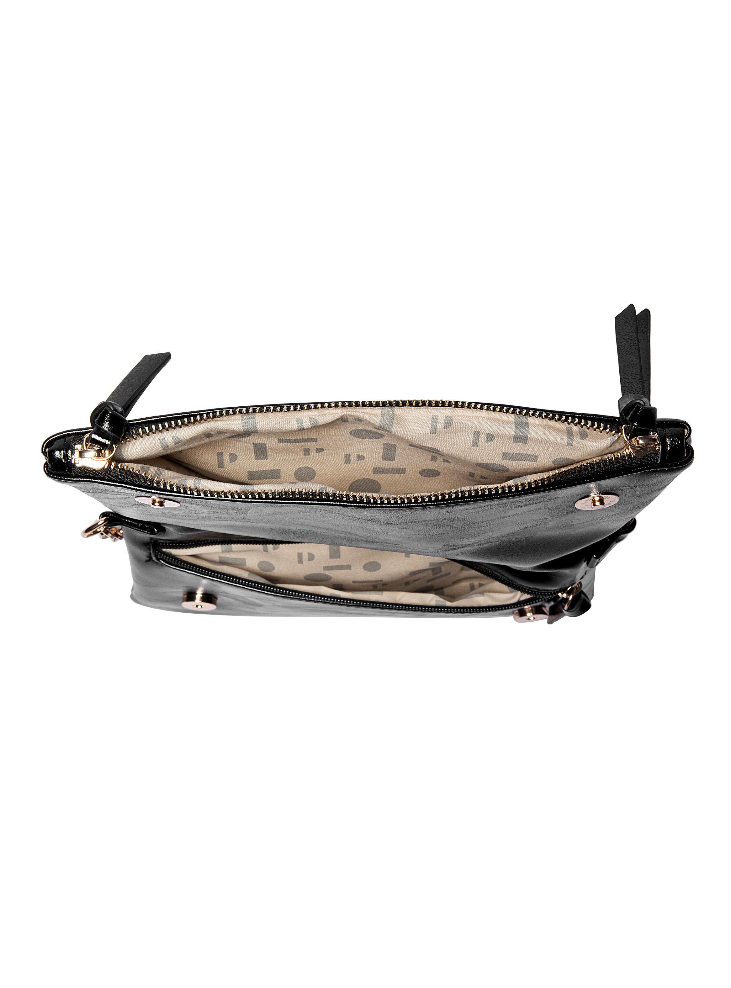 Cartera Fiesta efecto metalizado y Cadena Pollini - POM088X-8