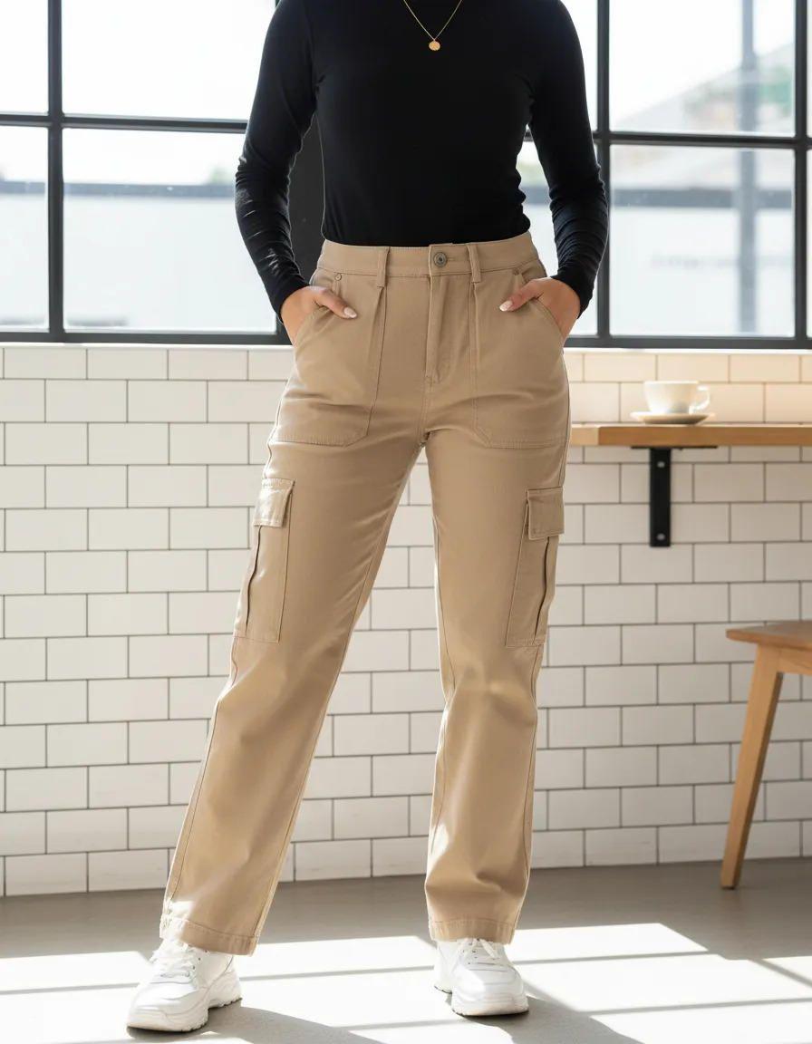 Pantalón Mujer Cargo Vestir Casual Panama Jack - PJM012M-9