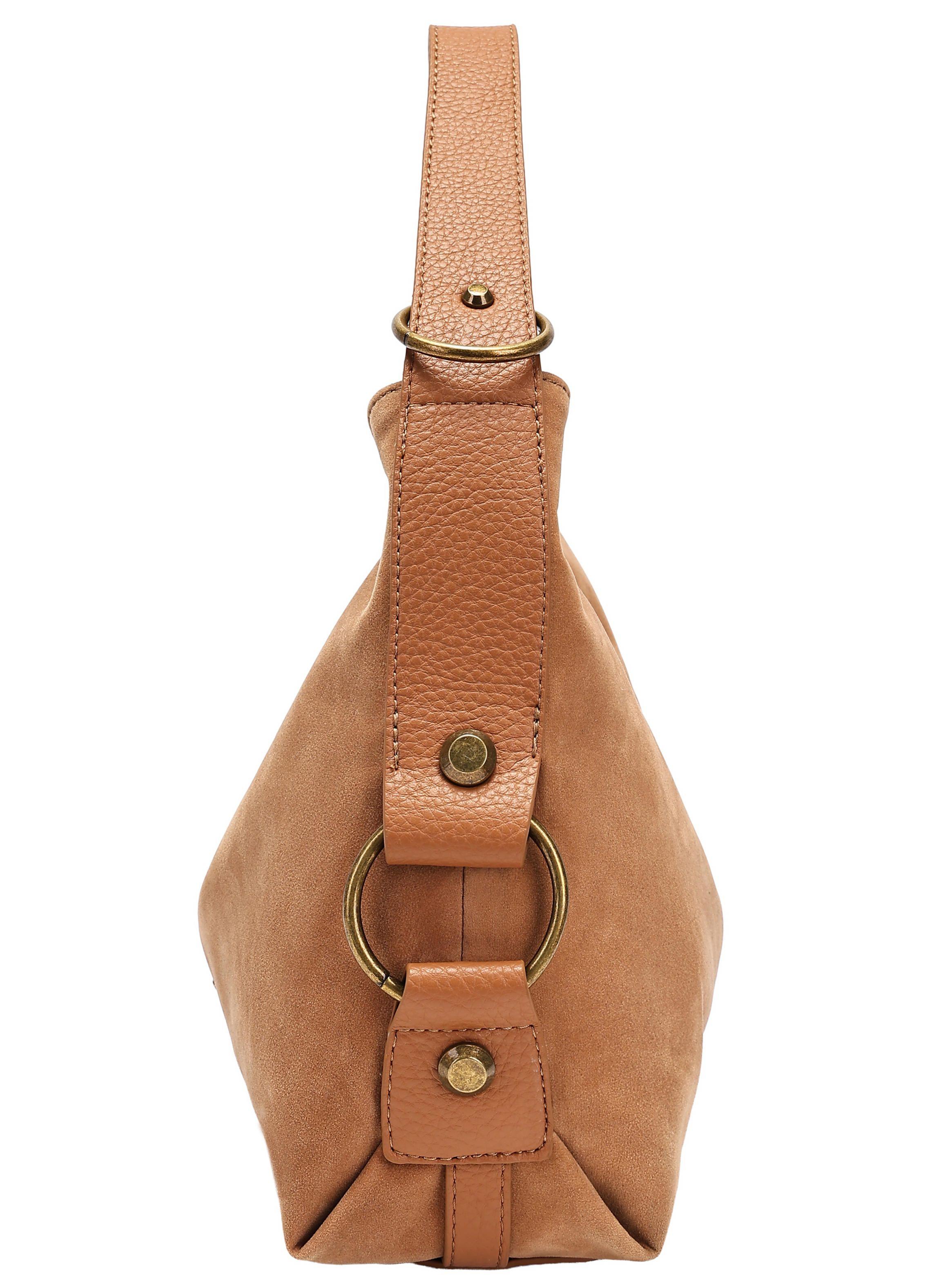 Cartera Tote efecto Gamuza y detalle argollas Zappa - ZAM073X-2