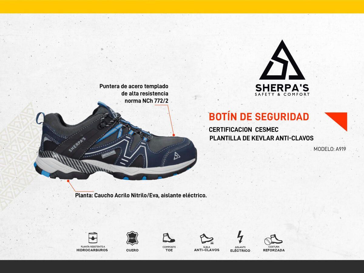 Zapato de Seguridad Hombre Sherpa's - A919-3