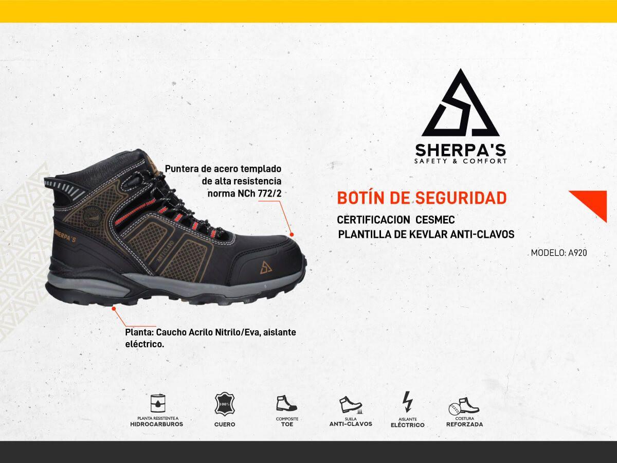 Zapato de Seguridad Hombre Sherpa's - A920-5