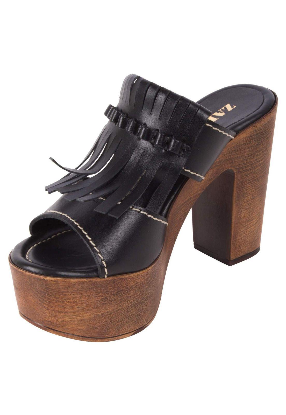 Sandalia Charles Zappa Mujer Negro - S084-4