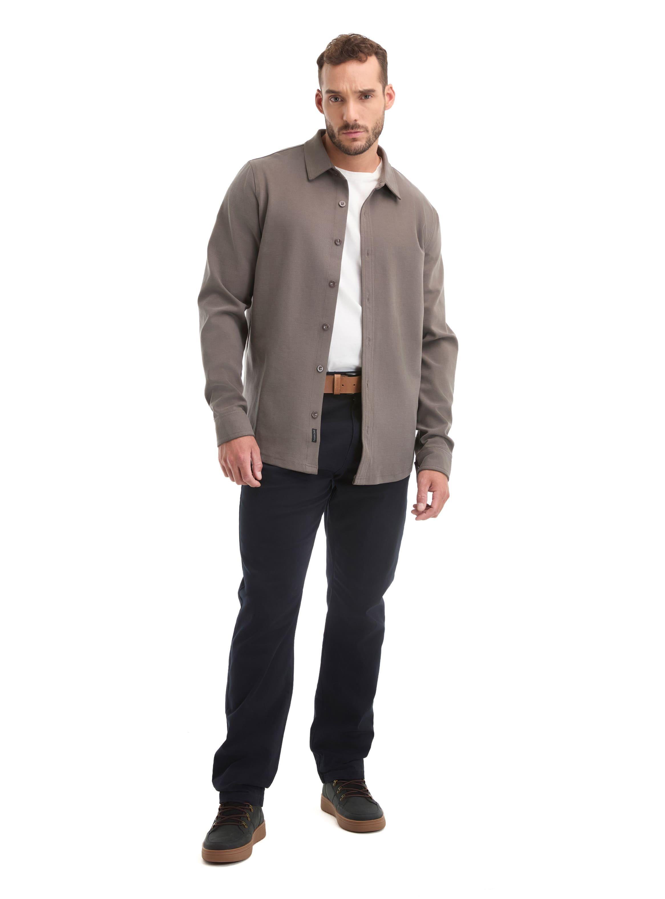 Camisa Hombre Manga Larga Textura Casual Panama Jack - L962-6