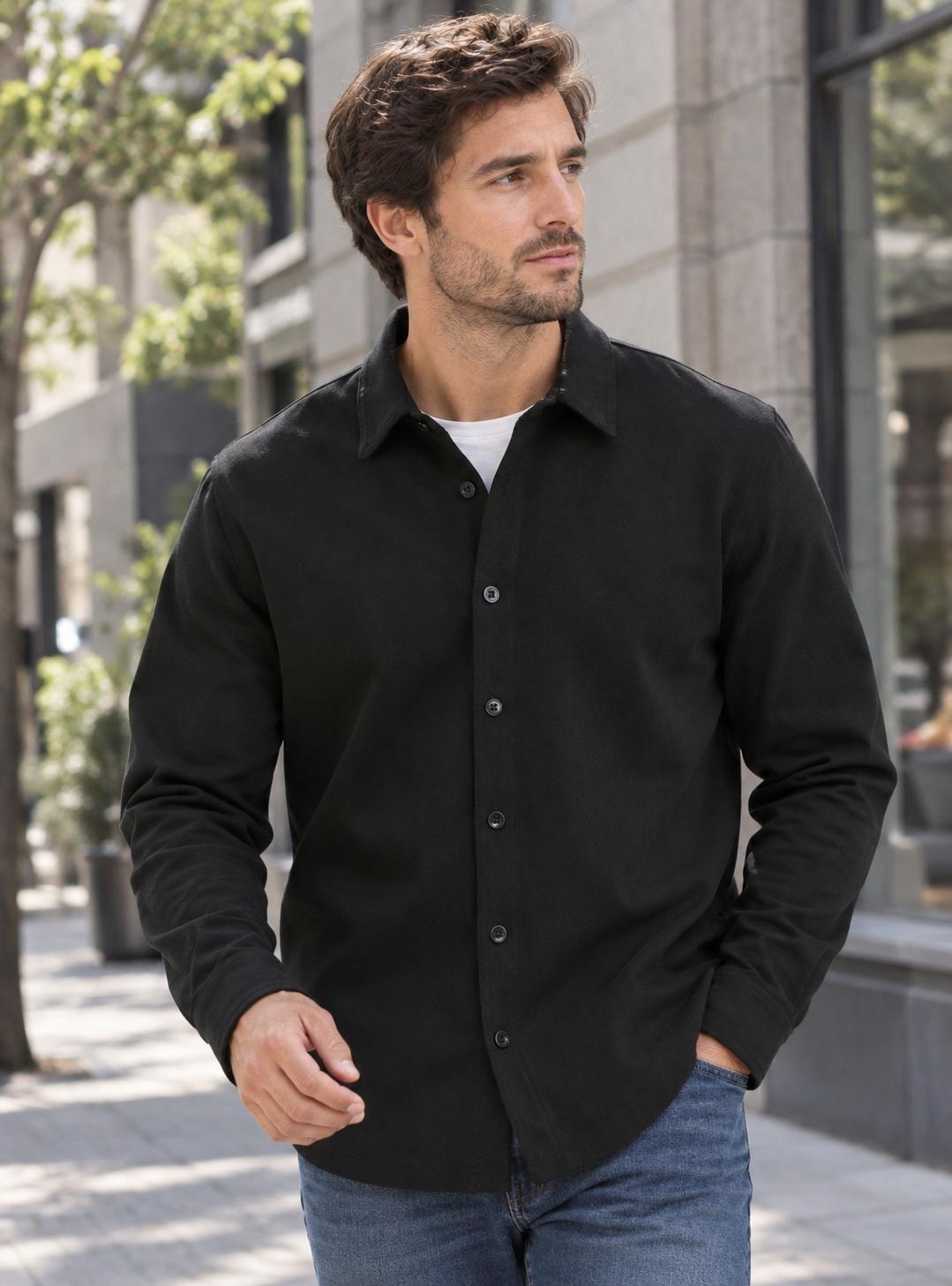 Camisa Hombre Manga Larga Textura Casual Panama Jack - L962-0