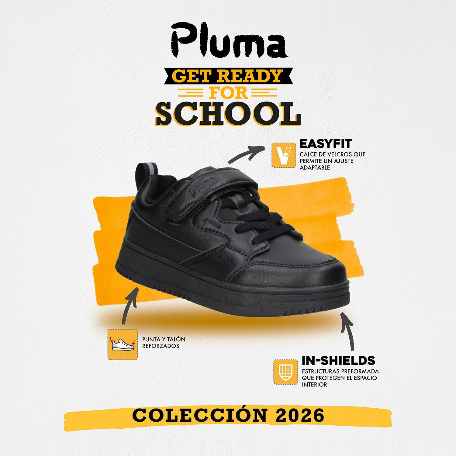 Zapatilla Escolar Niño Pluma - PLB006A-2