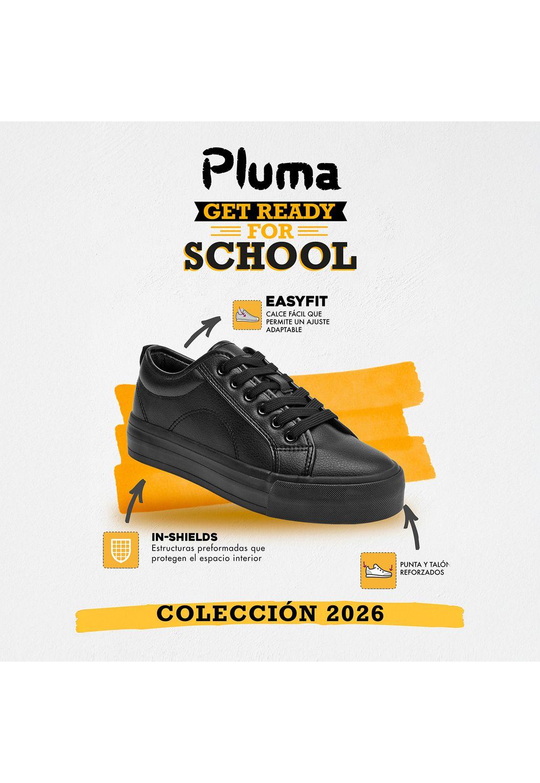 Zapatilla Escolar Niña Pluma - PLG013B-2