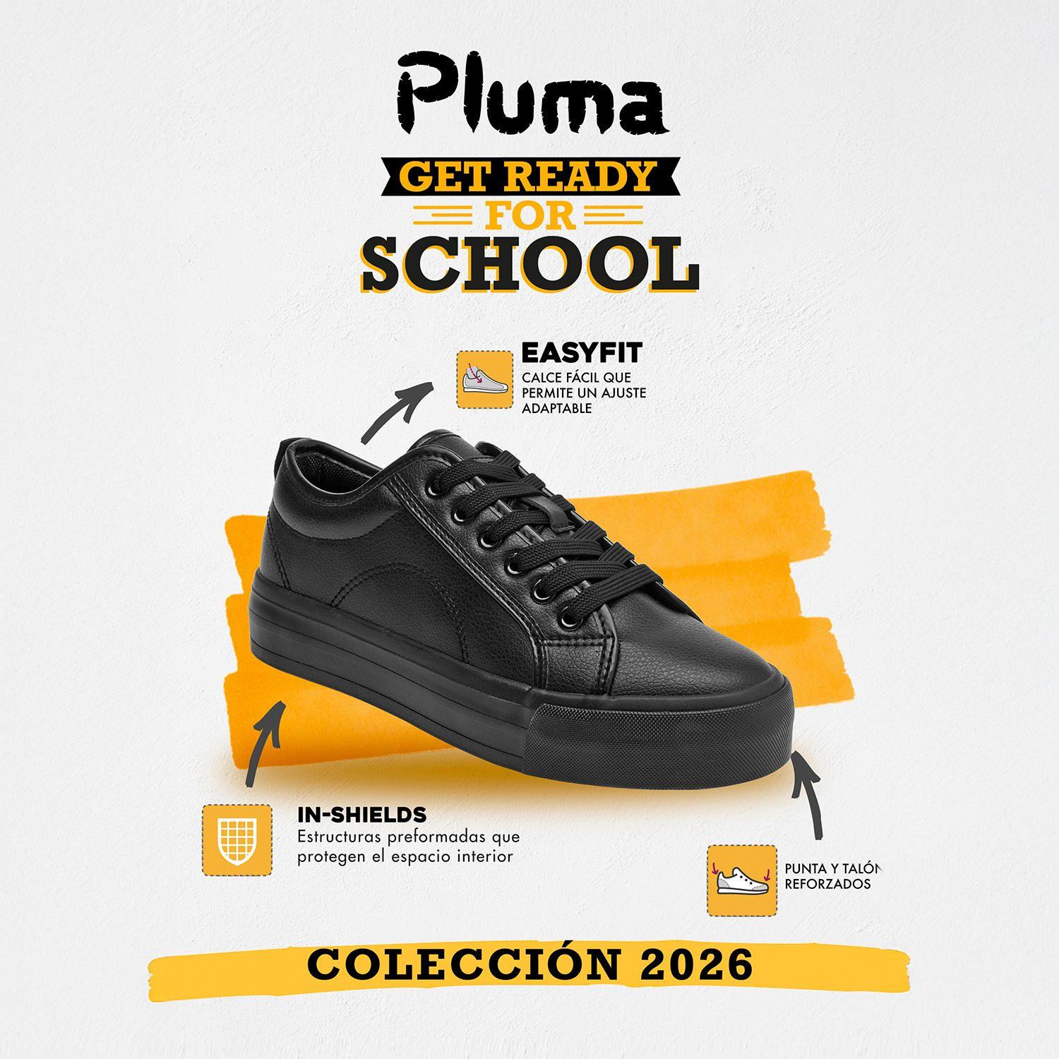 Zapatilla Escolar Niña Pluma - PLG013B-2