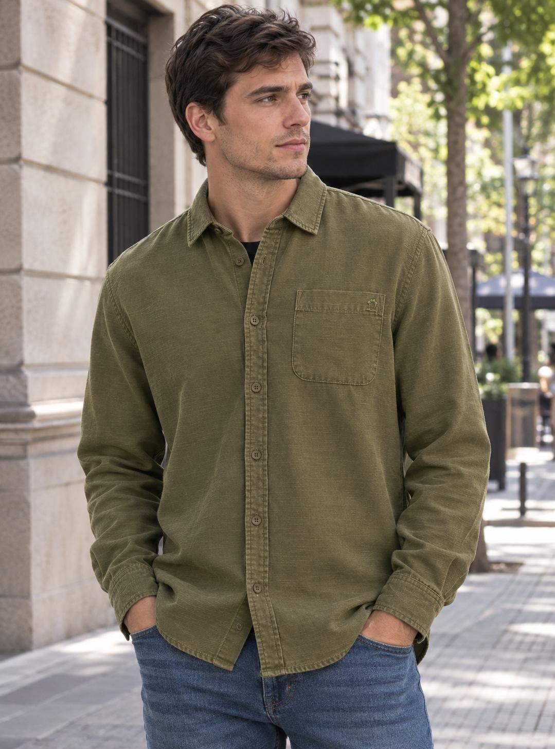 Camisa Hombre Manga Larga Twill Casual Panama Jack - L961-0