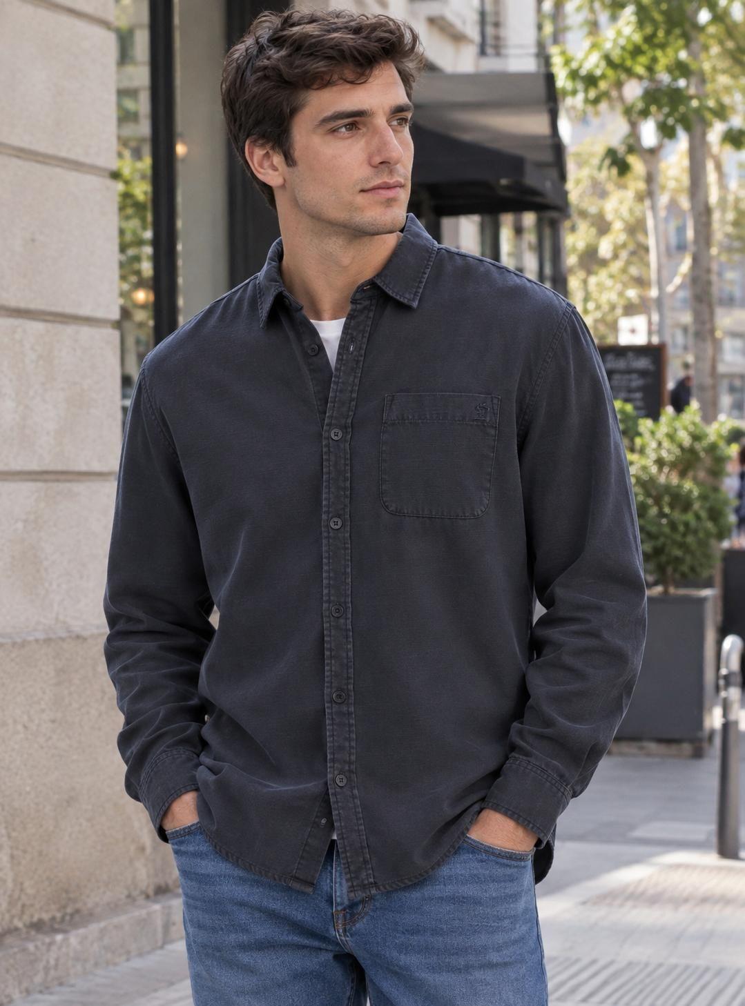 Camisa Hombre Manga Larga Twill Casual Panama Jack - L961-0