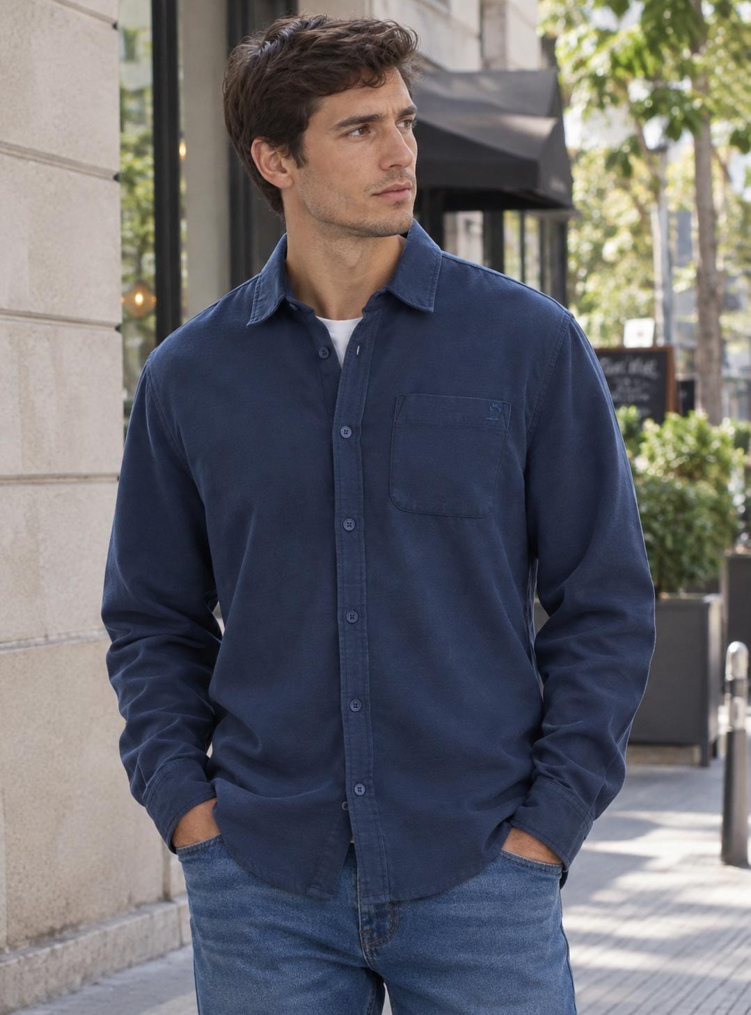 Camisa Hombre Manga Larga Twill Casual Panama Jack - L961-0