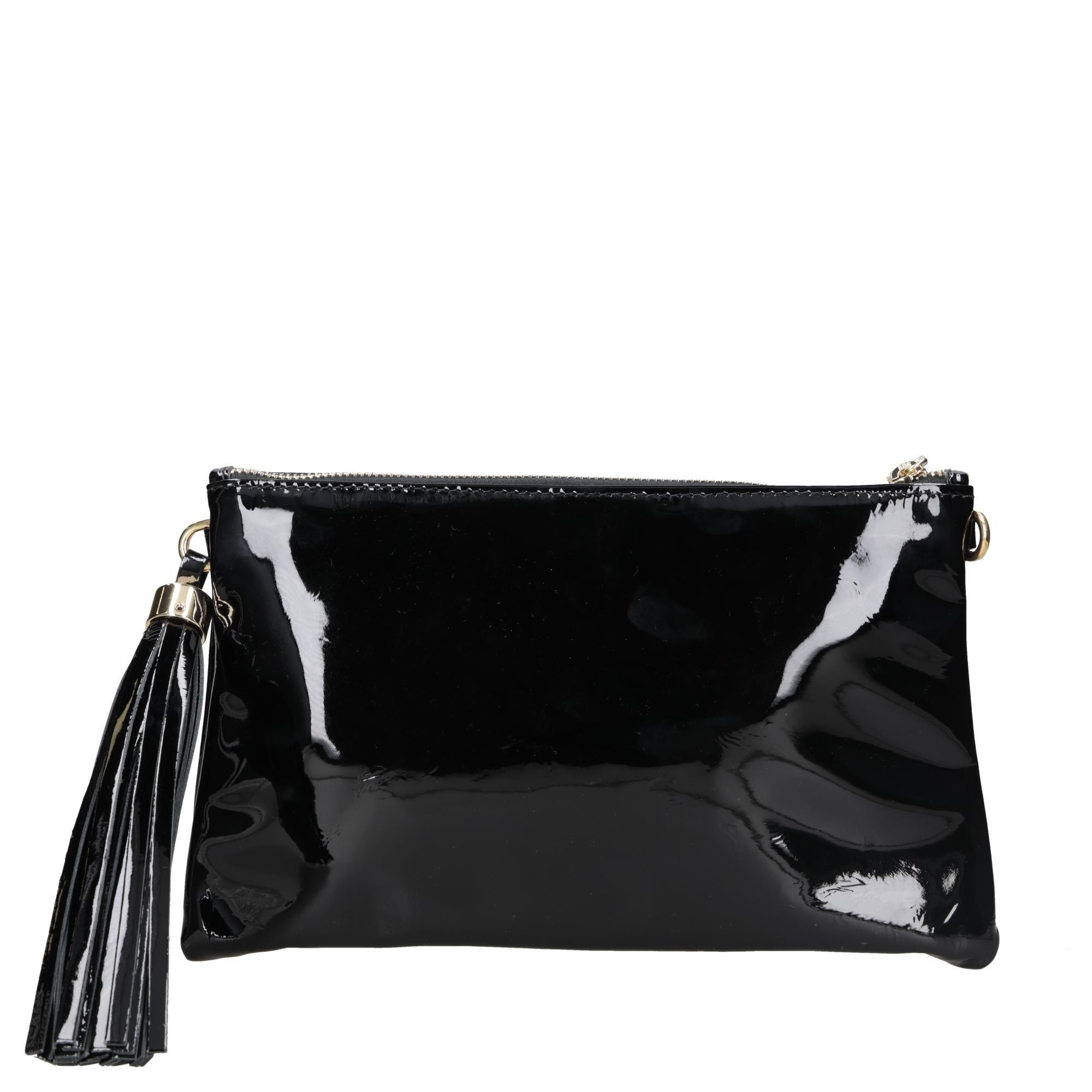 Cartera Cuero Charol y cadena Fiesta Luz Da Lua - LDM0180-3