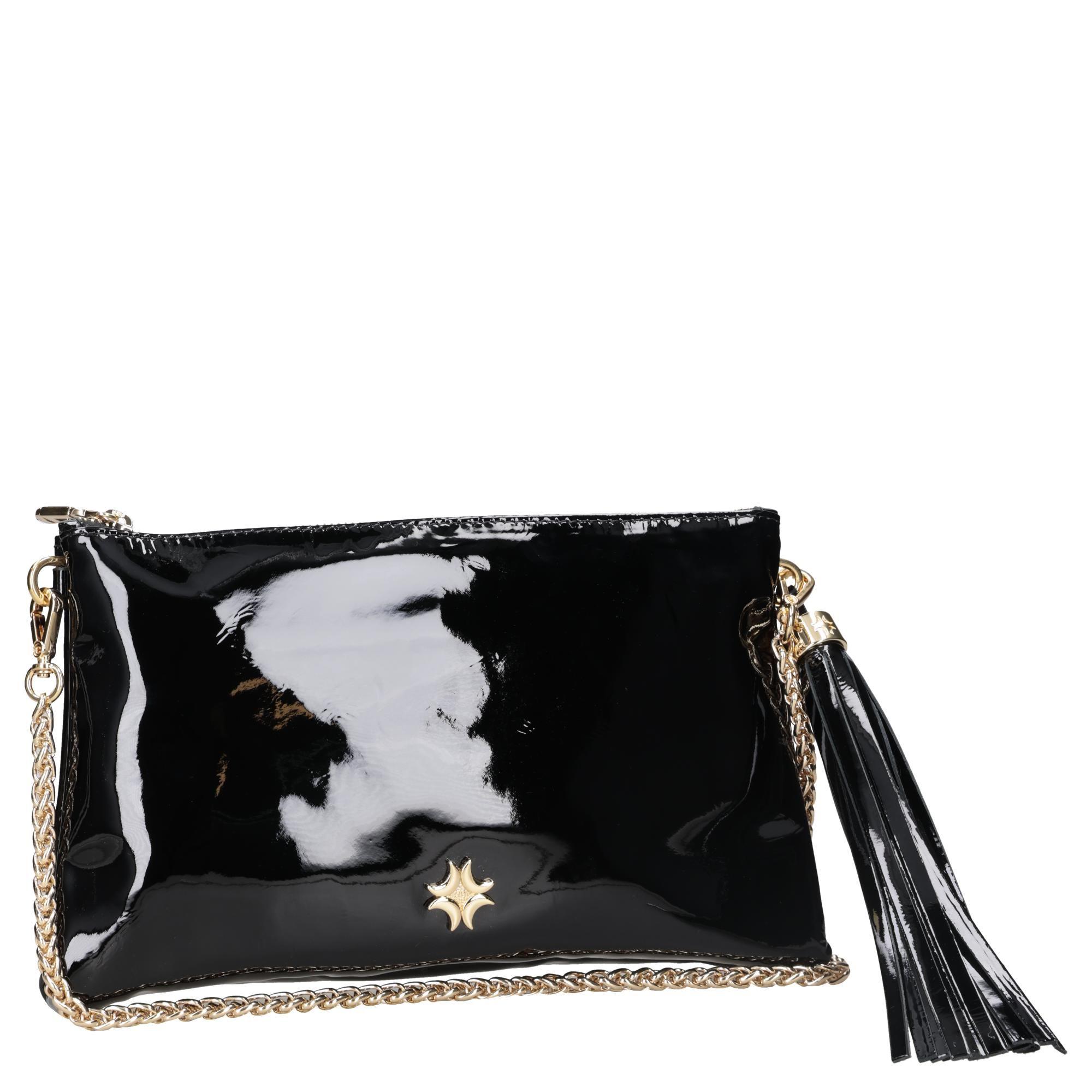Cartera Cuero Charol y cadena Fiesta Luz Da Lua - LDM0180-4