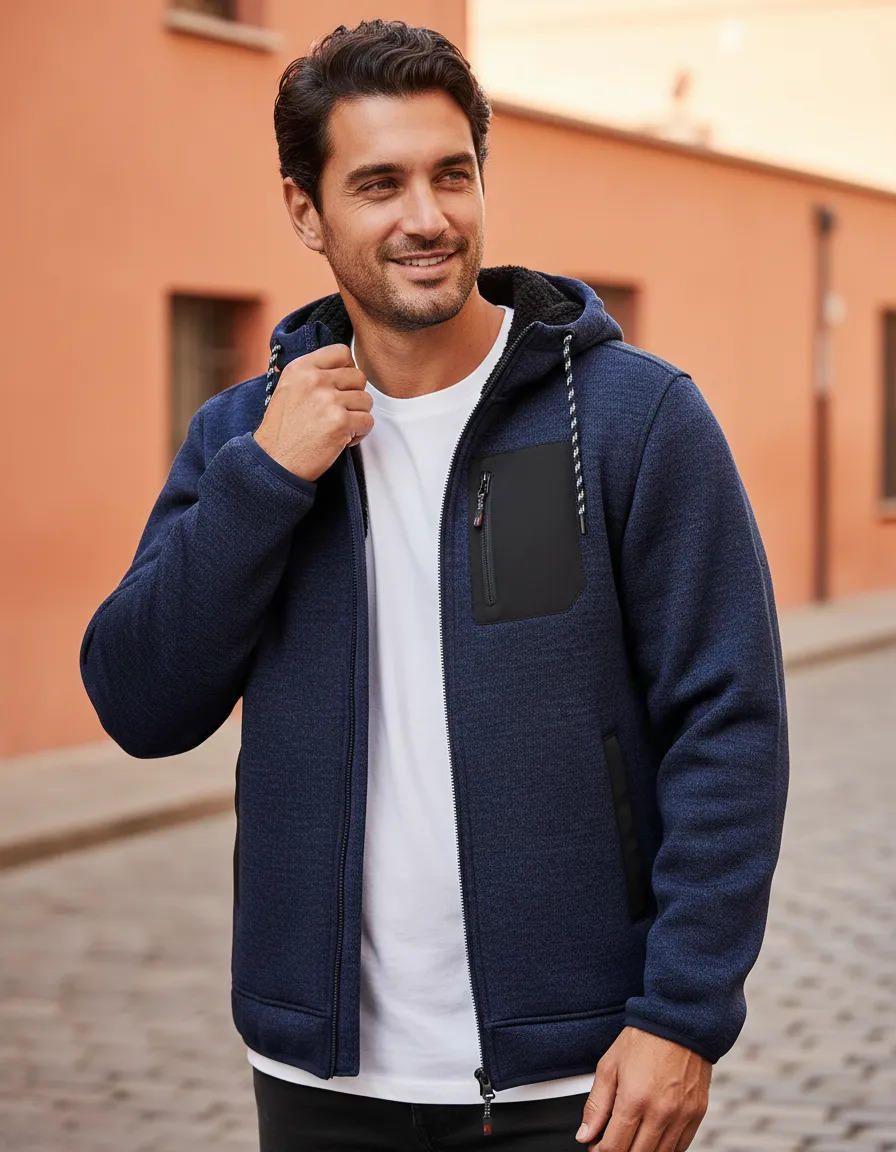 Polerón hombre tejido con polar Panama Jack - H949-0