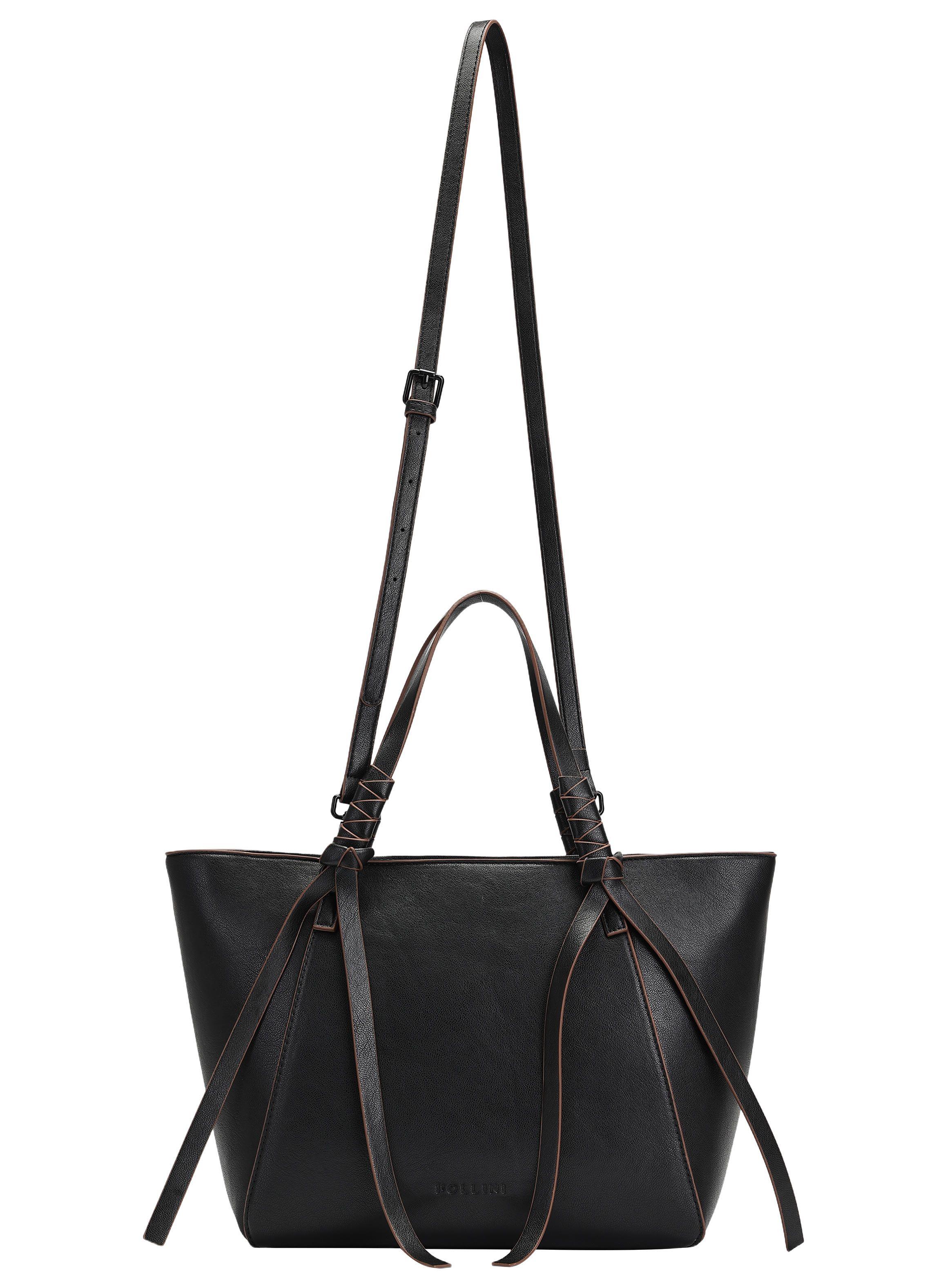Cartera Bandolera Cantos en contraste y Amarras Pollini - POM068X-3