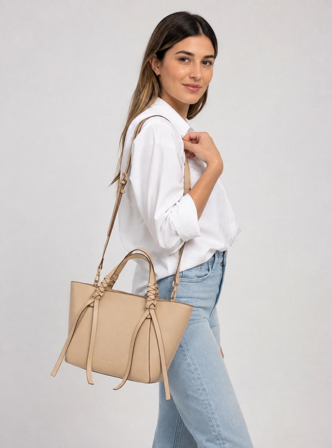 Cartera Bandolera Cantos en contraste y Amarras Pollini - POM068X-0