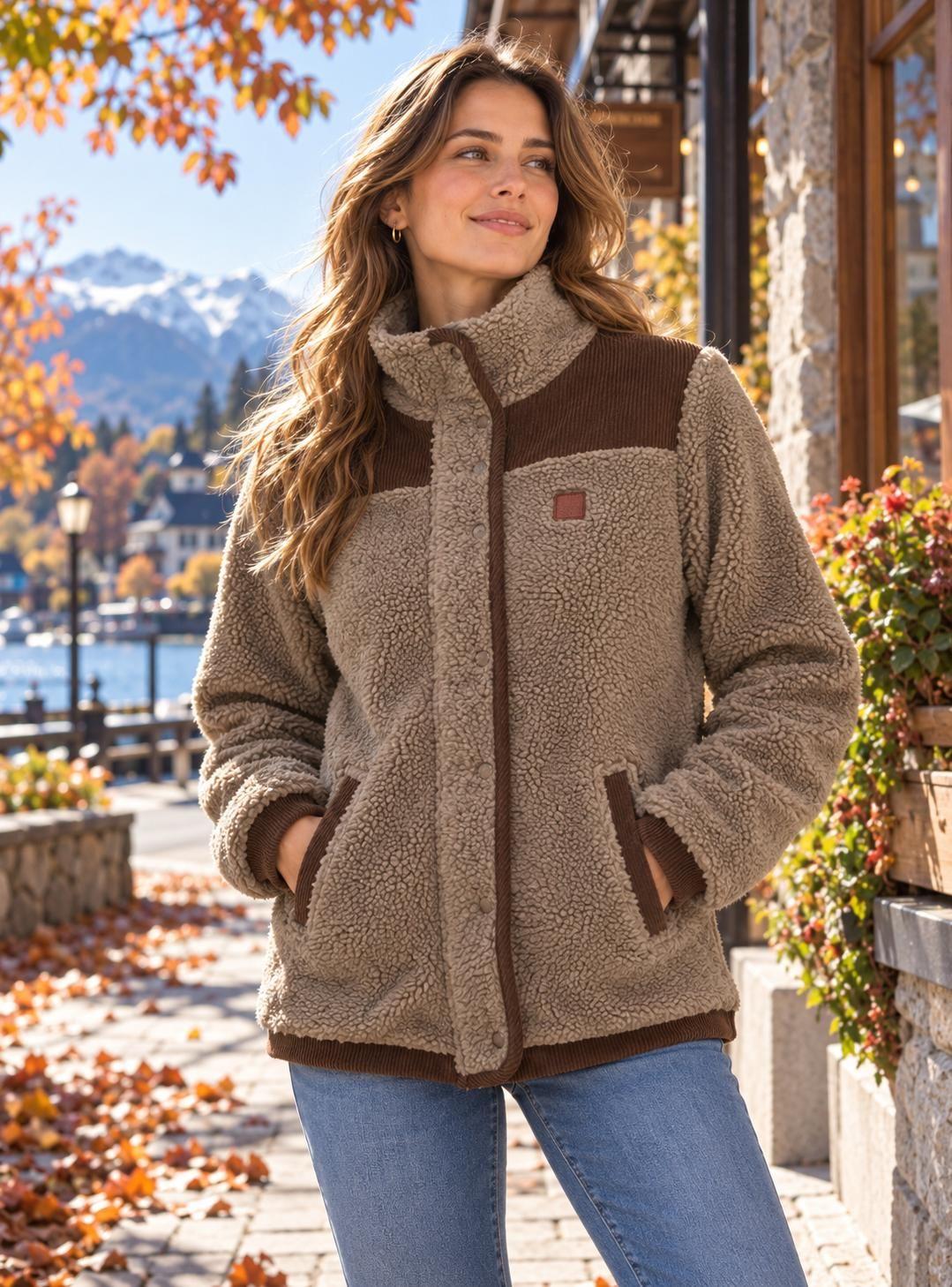 Chaqueta Mujer Sherpa Polar Jaspeado Panama Jack - L987-0
