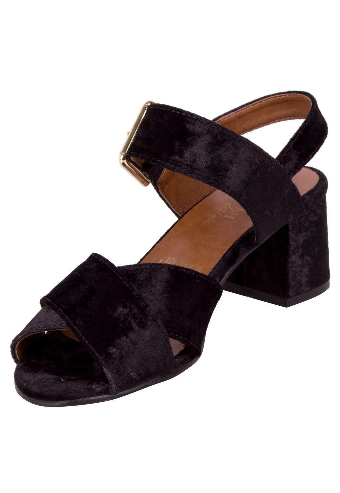 Sandalia Catmint Pollini Mujer Negro - Y155-4