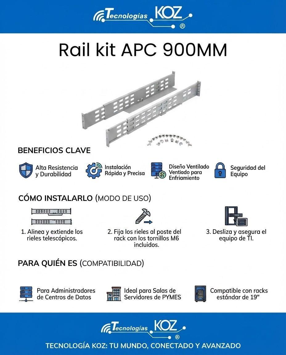 Kit de Rieles APC Easy UPS de 900mm SRVRK2 para Rack de 19"-3
