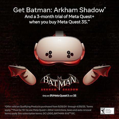 Meta Quest 3S 128gb Lentes Realidad Aumentada + Batman Arkham Shadow-7