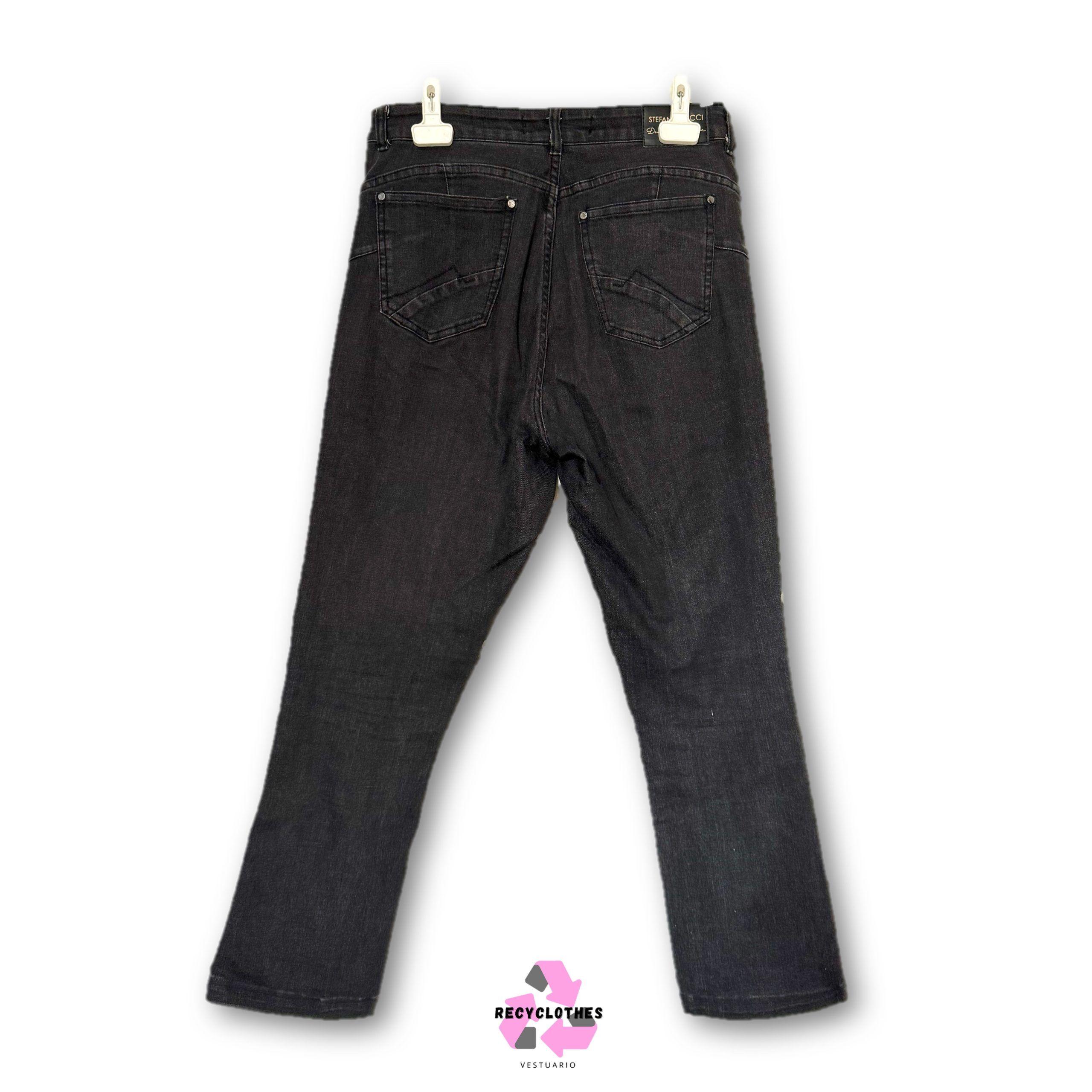 Jeans Negro Talla 40 Stefano Cocci-2
