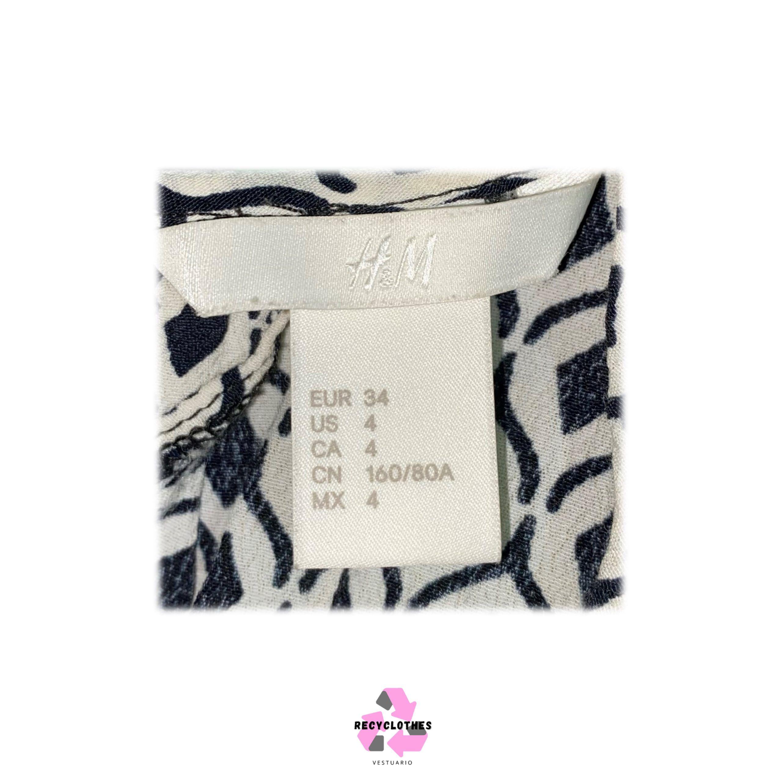 Polera Crema/negro 34 H&M-3