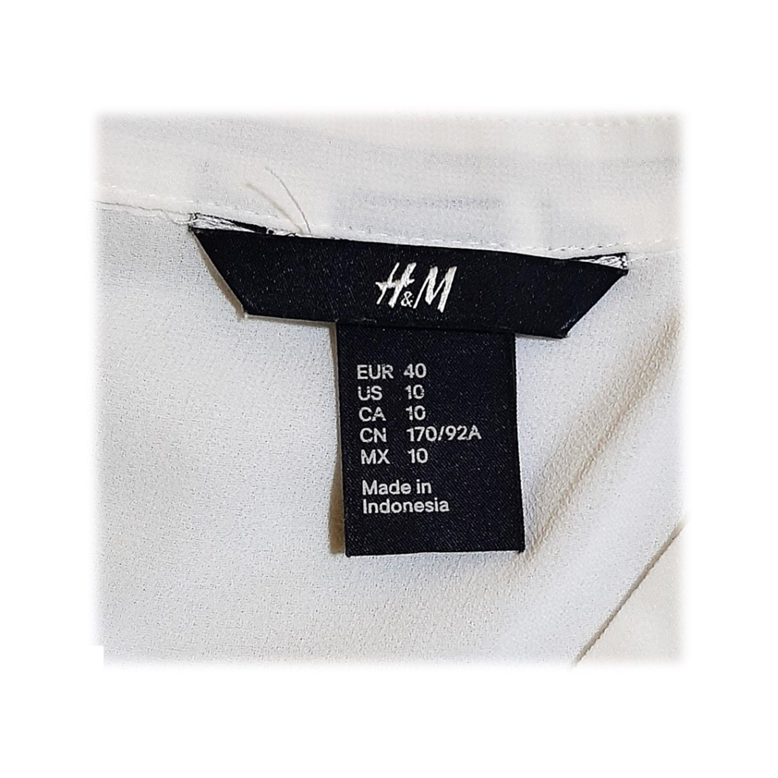 Blusa Crema H&M Talla 40-3