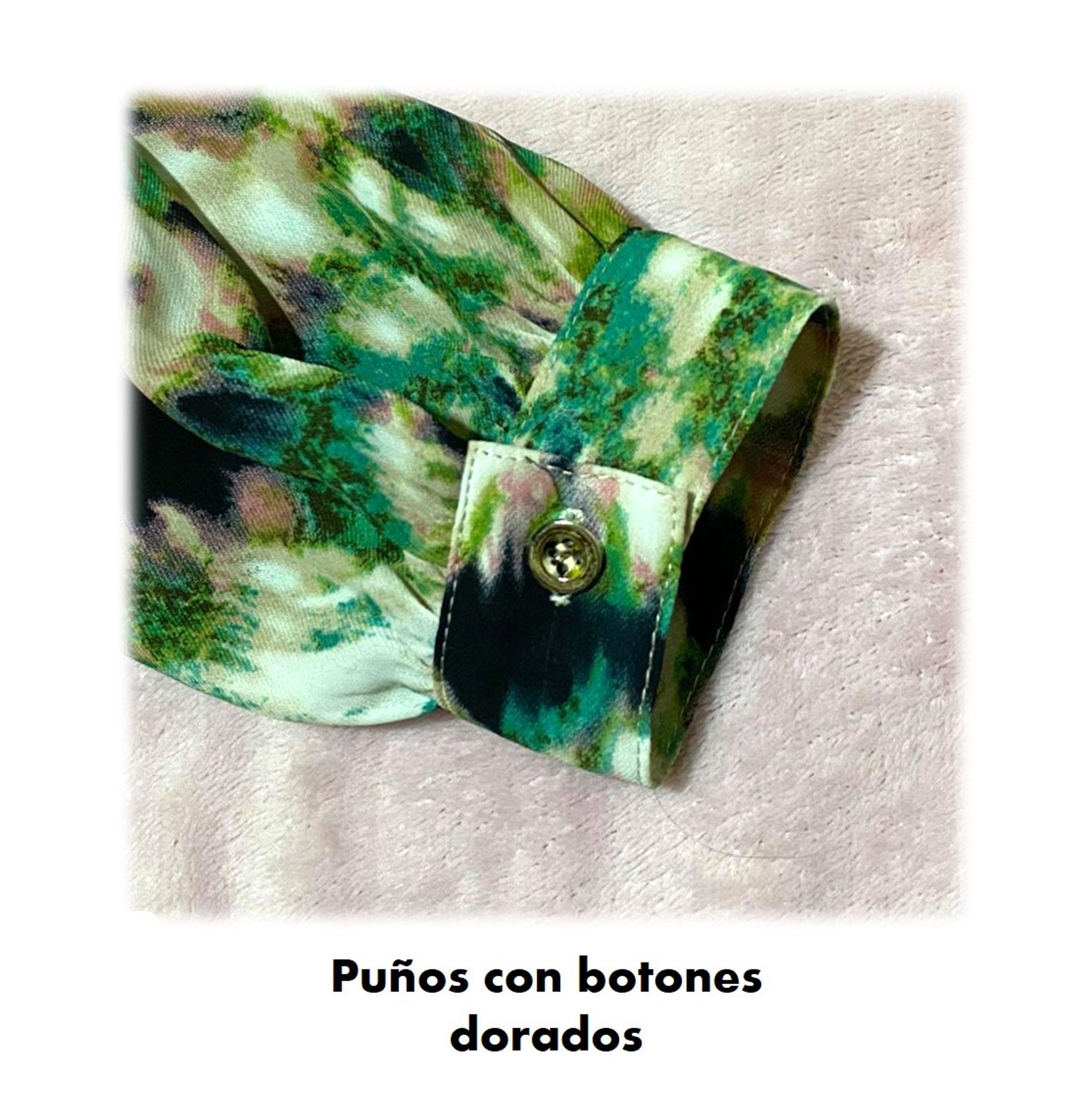 Blusa Verde/Rosado Nicopoly Talla S-2