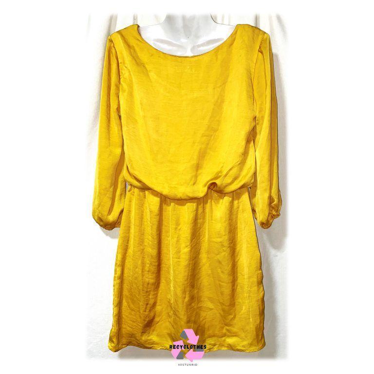 Vestido Mostaza M City triangles-2