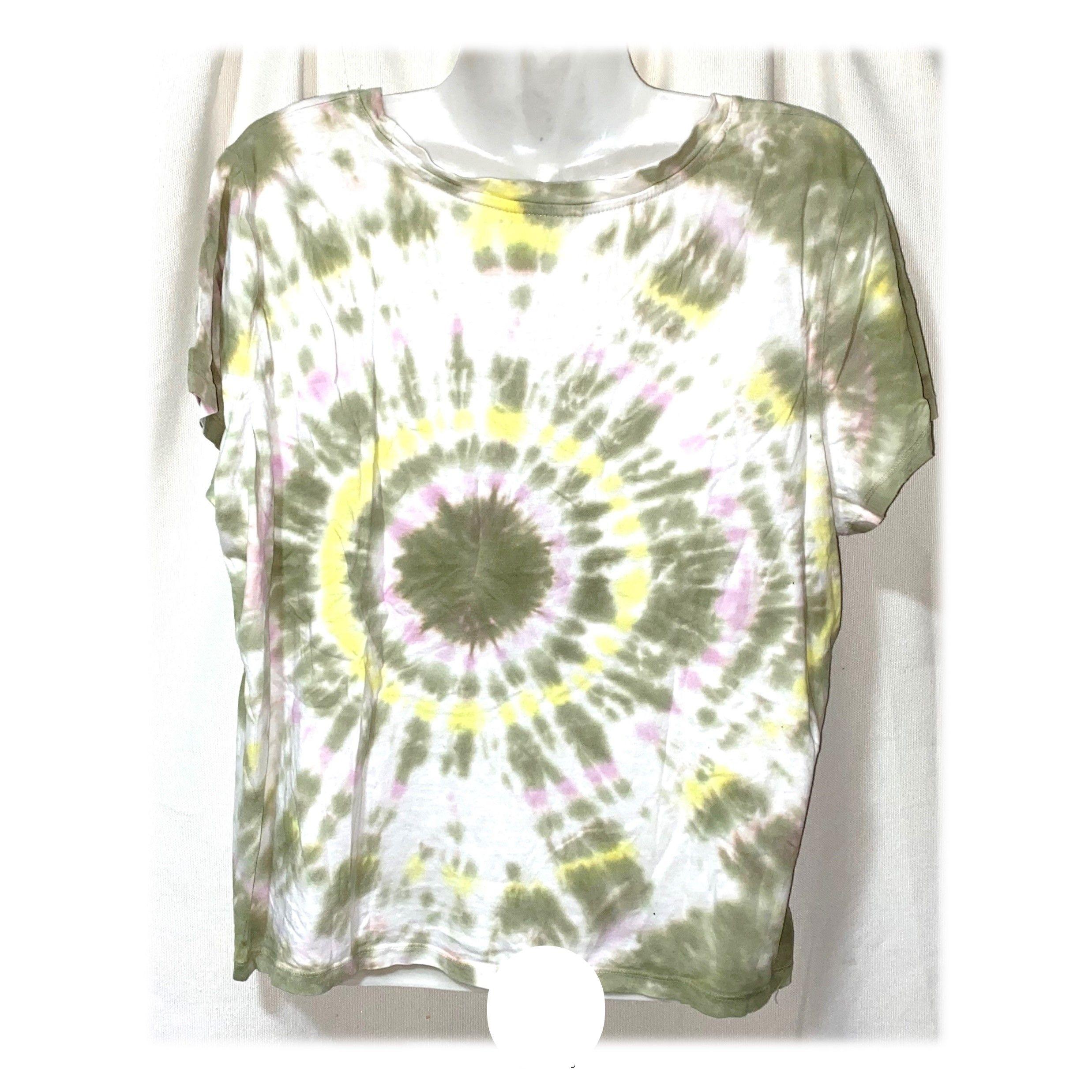 Polera Tie dye verde XL Icono-3