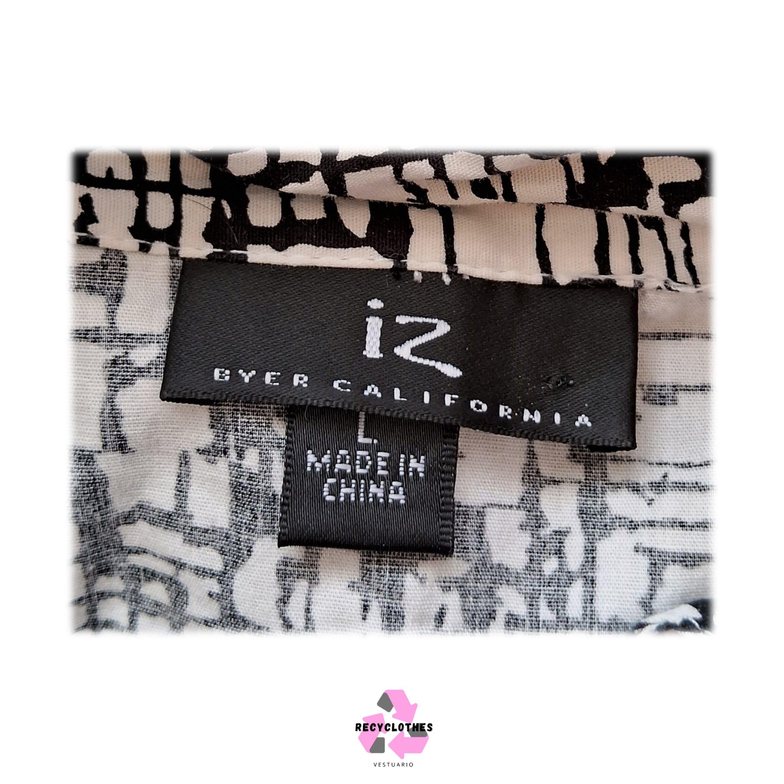 Blusa Blanca/Negra L Iz Byer California-3