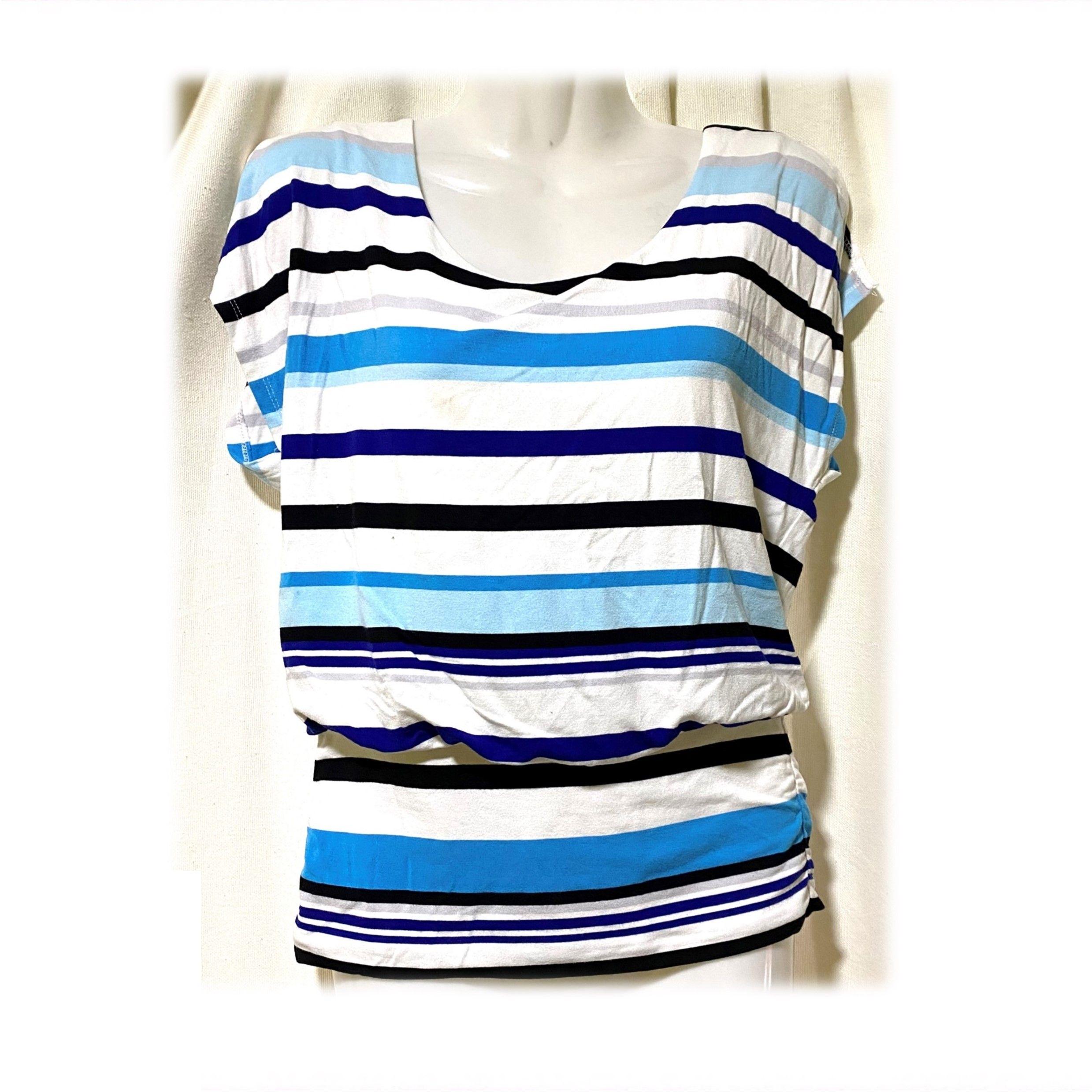Polera Blanco/Celeste y Azul XXS White House-1