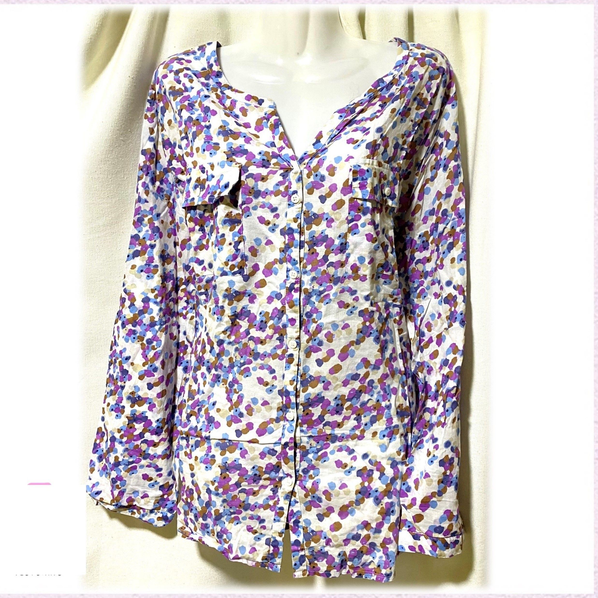 Blusa Multicolor LOFT by Ann Taylor Talla XL-1
