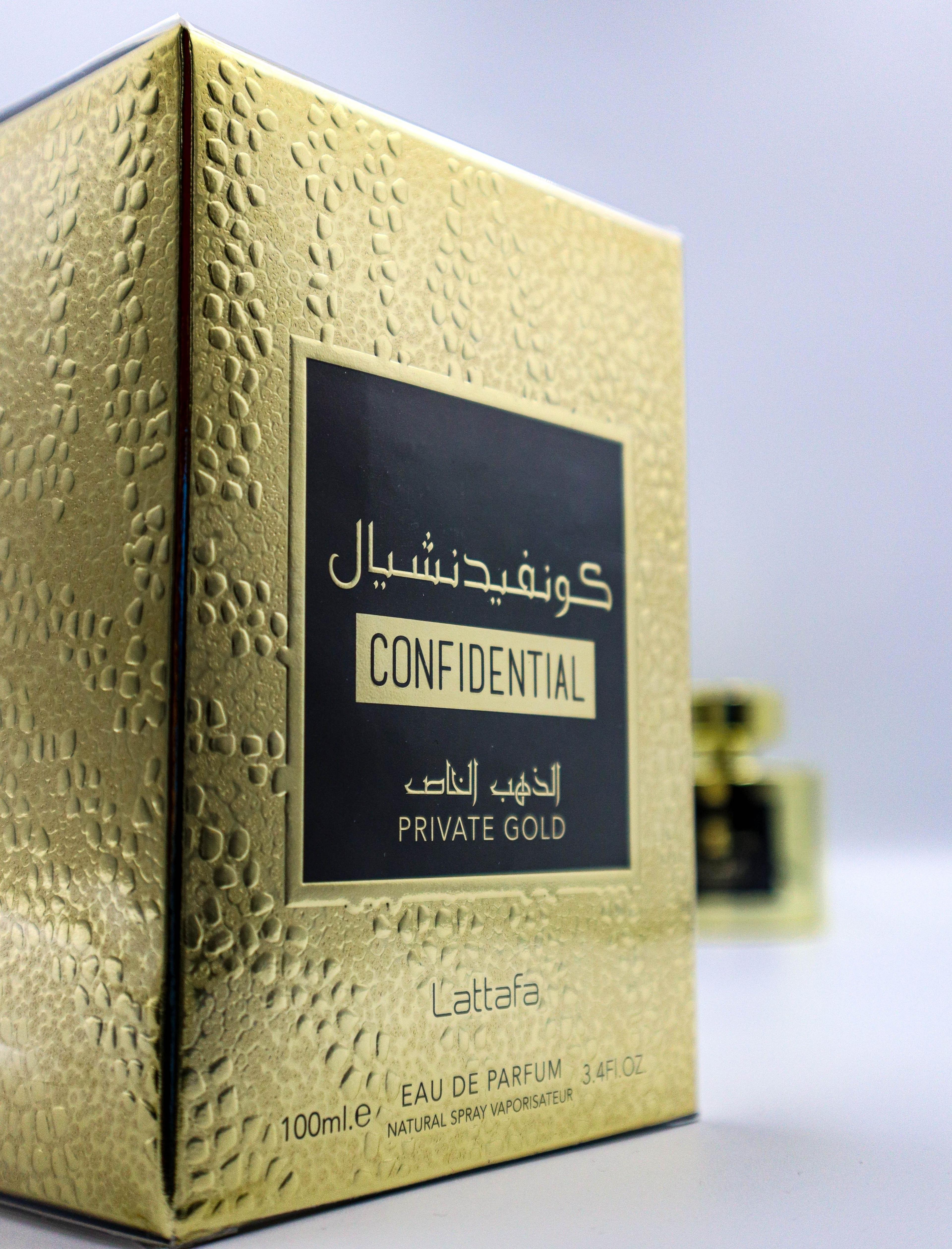 Perfume Lattafa Confidential Private Gold Edp 100ML Unisex-4
