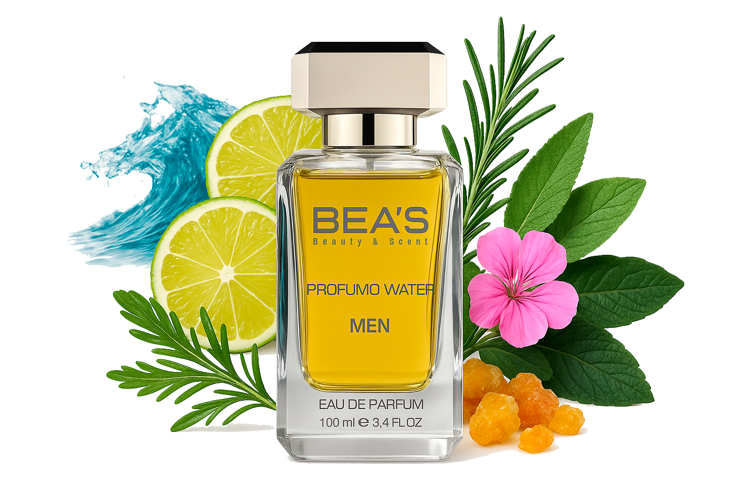 Perfume Beas Profumo Water Men  Hombre Edp 100 Ml-0