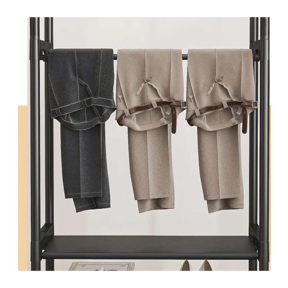 Rack Organizador Doble Para Ropa Perchero Ganchos Portátil-6