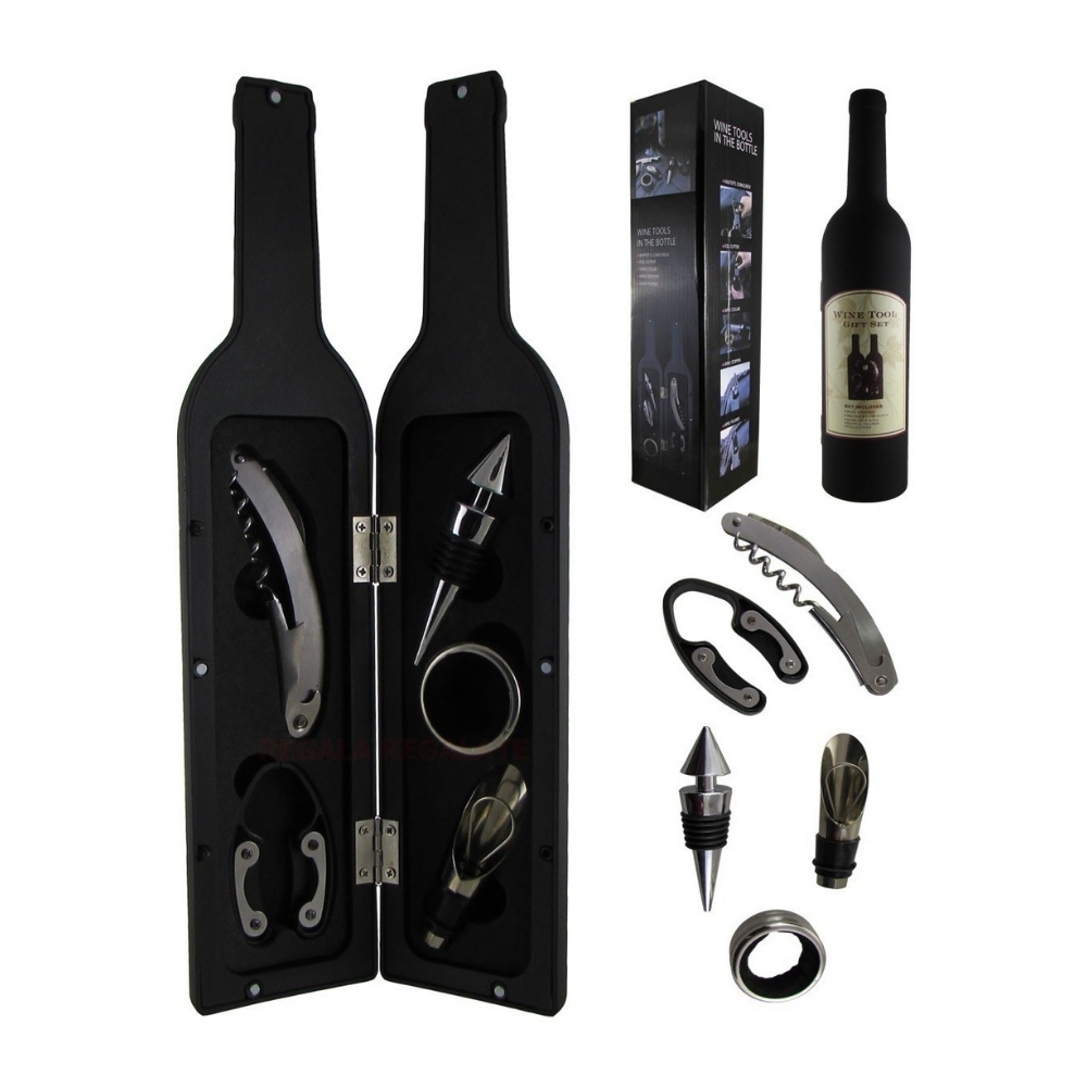 Set De Vino Sacacorchos Con Forma De Botella-3