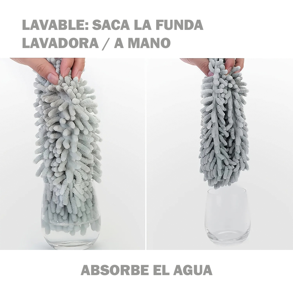 Plumero Microfibra Extensible 1m Atrapa Polvo 360° Flexible-2