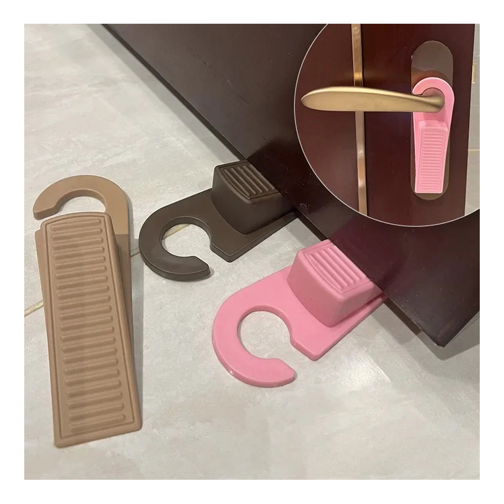 Set 2 Topes Para Puertas A Piso Tipo Cuña Traba Puerta-6