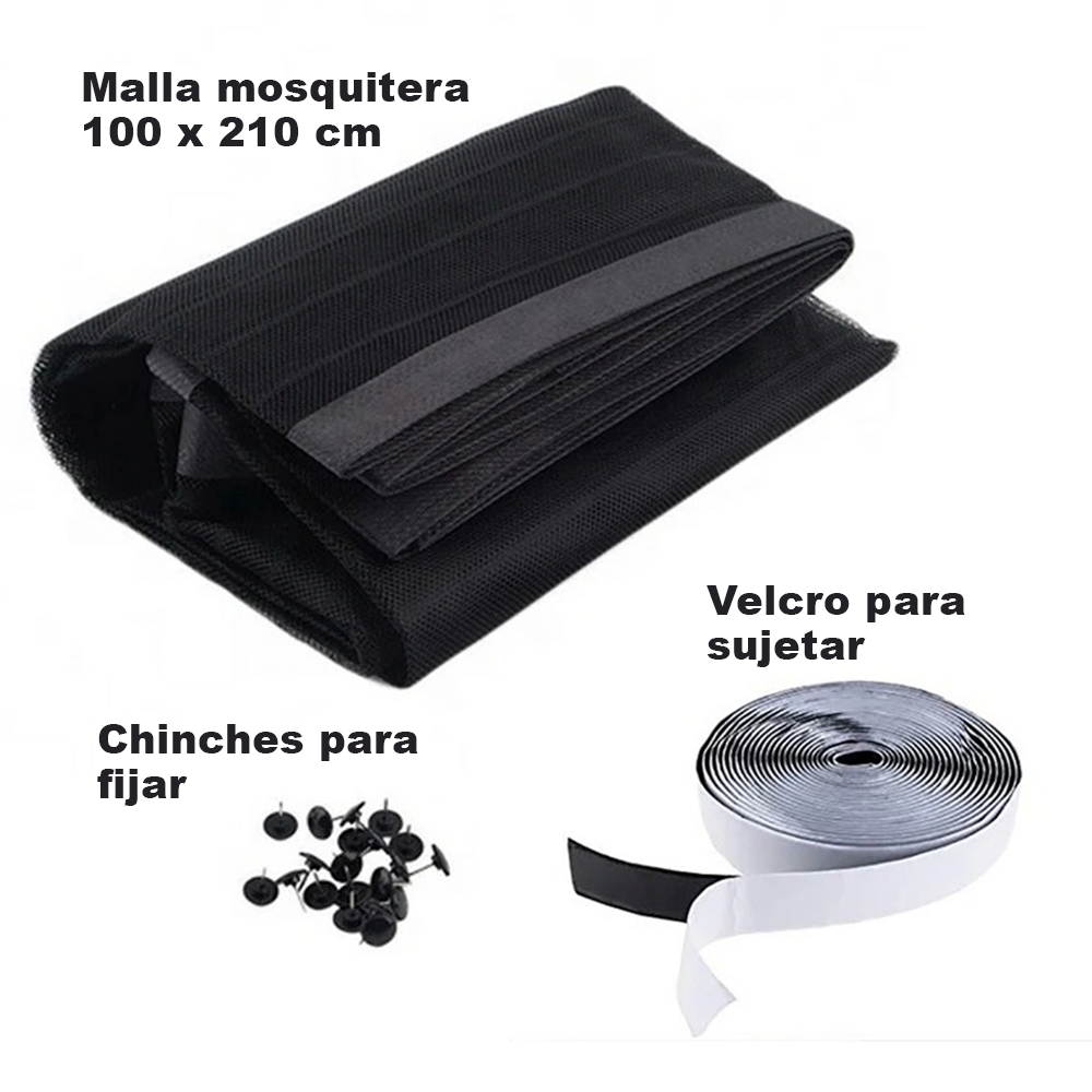 Malla Anti Mosquitos Polillas Cortina Magnética 210x100-4