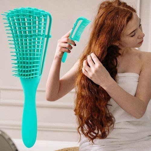 Cepillo Flexible Desenredante Ajustabl Cabello Rizo Ondulado-5