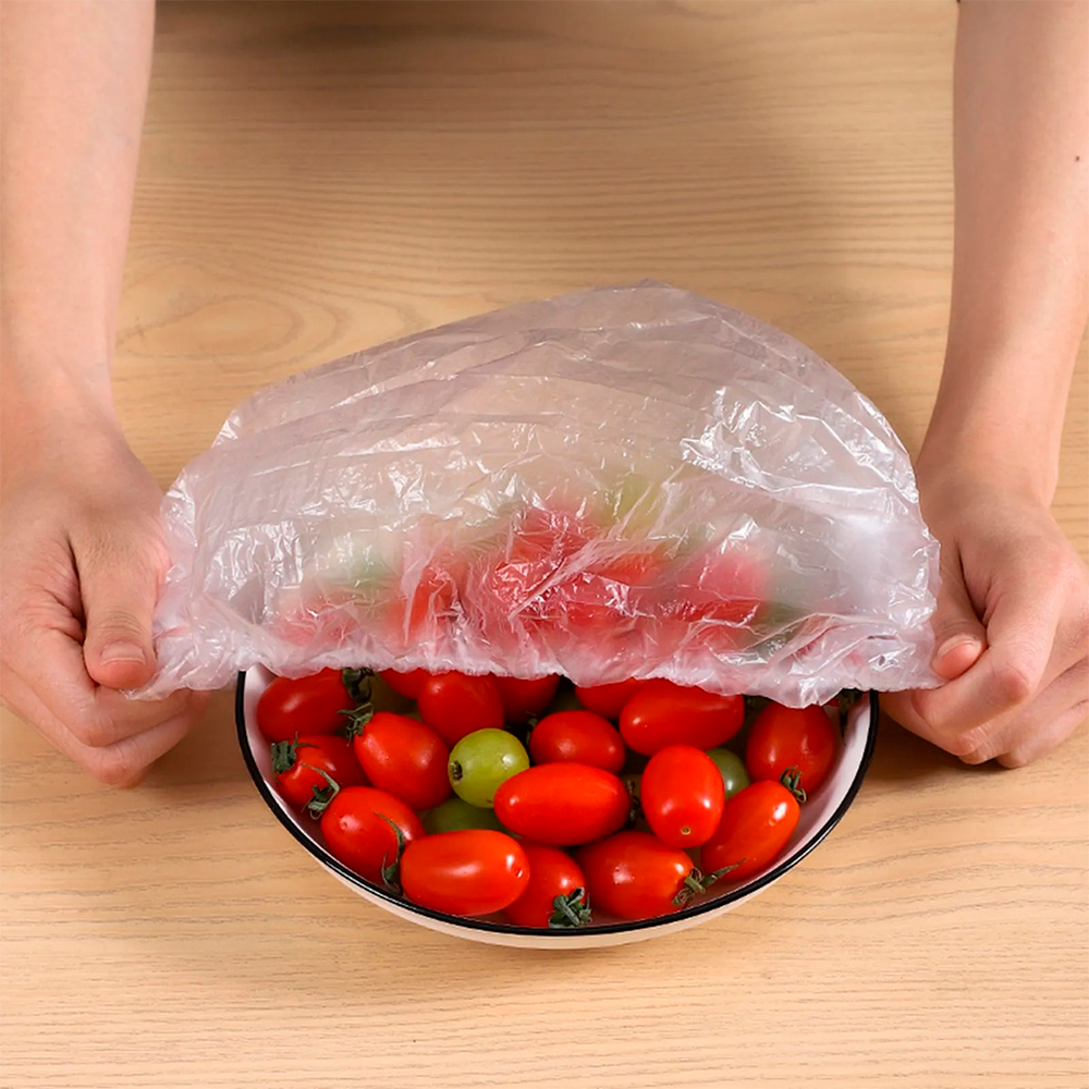 100 Bolsas El sticas Para Tapar Alimentos Platos Frutas-2