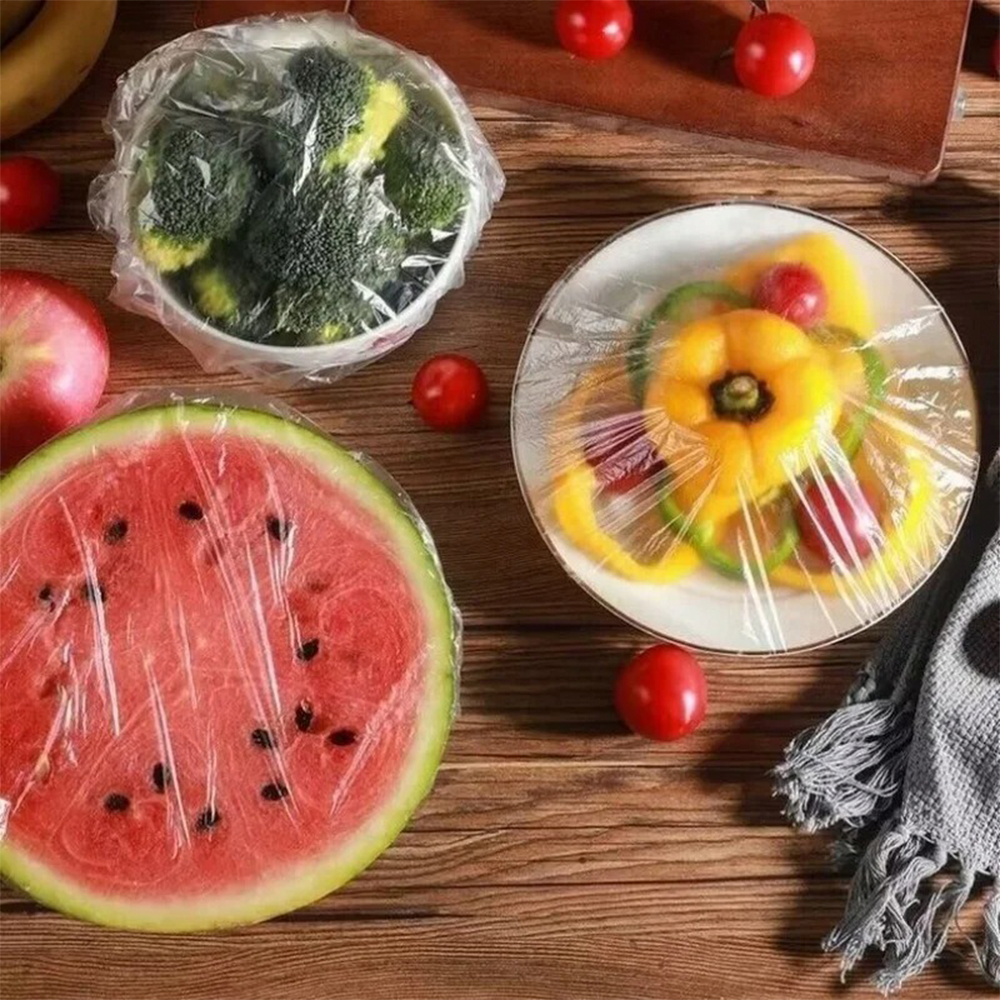 100 Bolsas El sticas Para Tapar Alimentos Platos Frutas-6