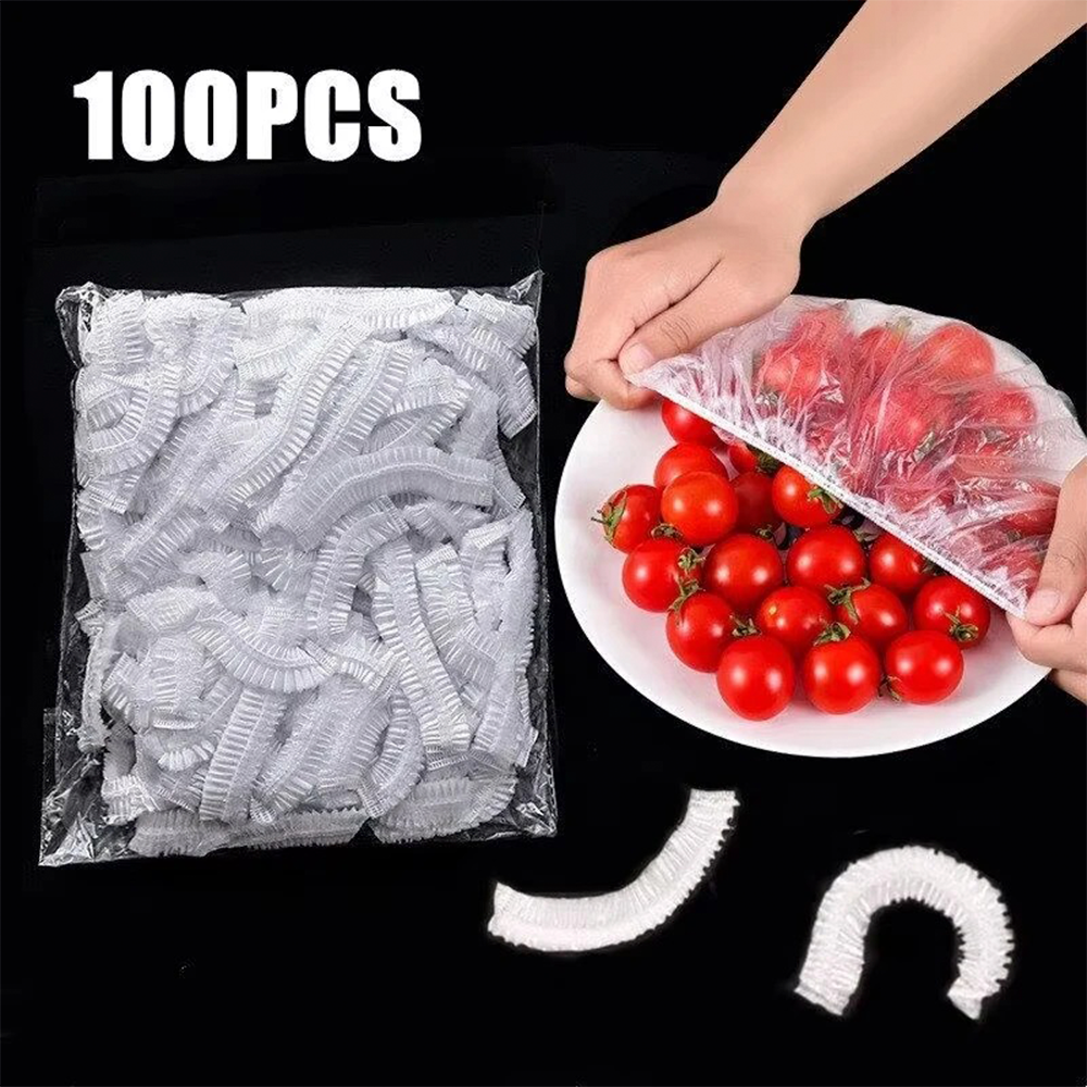 100 Bolsas El sticas Para Tapar Alimentos Platos Frutas-8