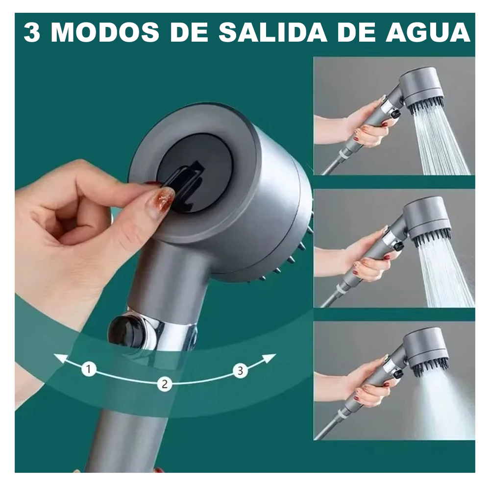 Cabezal Ducha Alta Presion Ajustable Con Filtro-5